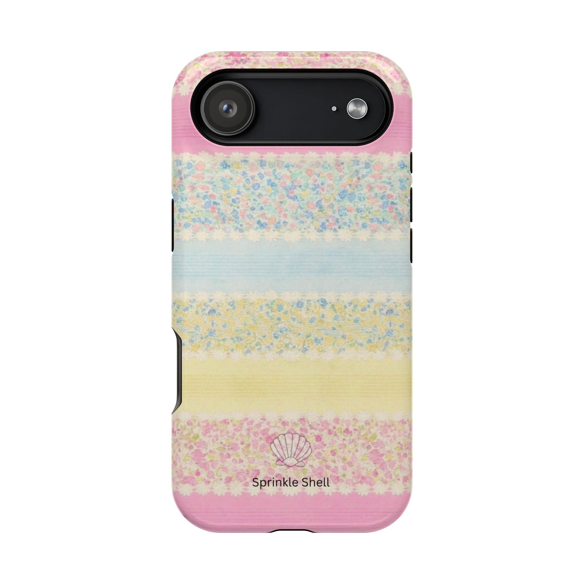 MagSafe pastel floral striped case