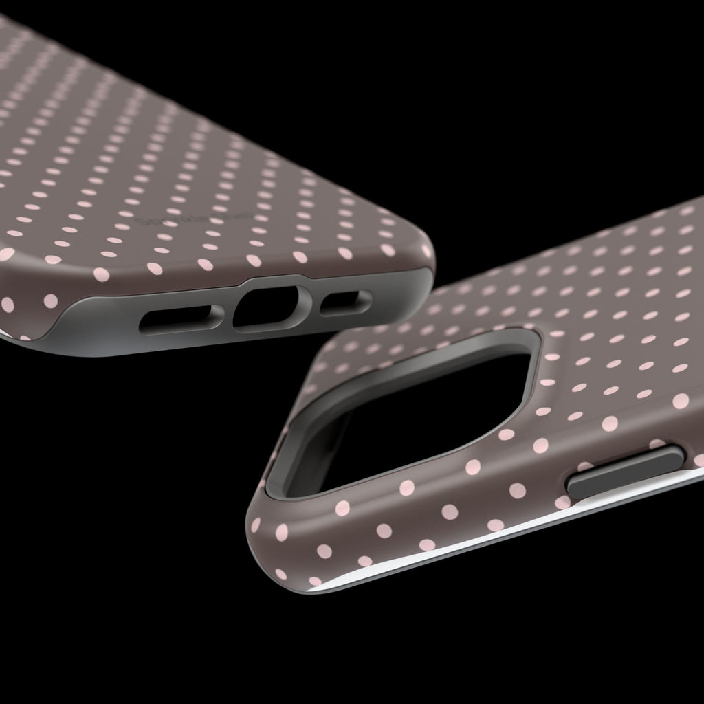 MagSafe Brown And Pink Polkadot Iphone Case