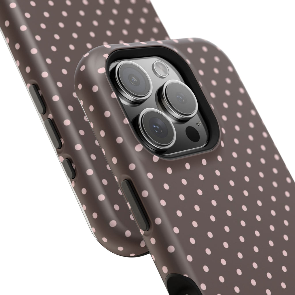 MagSafe Brown And Pink Polkadot Iphone Case