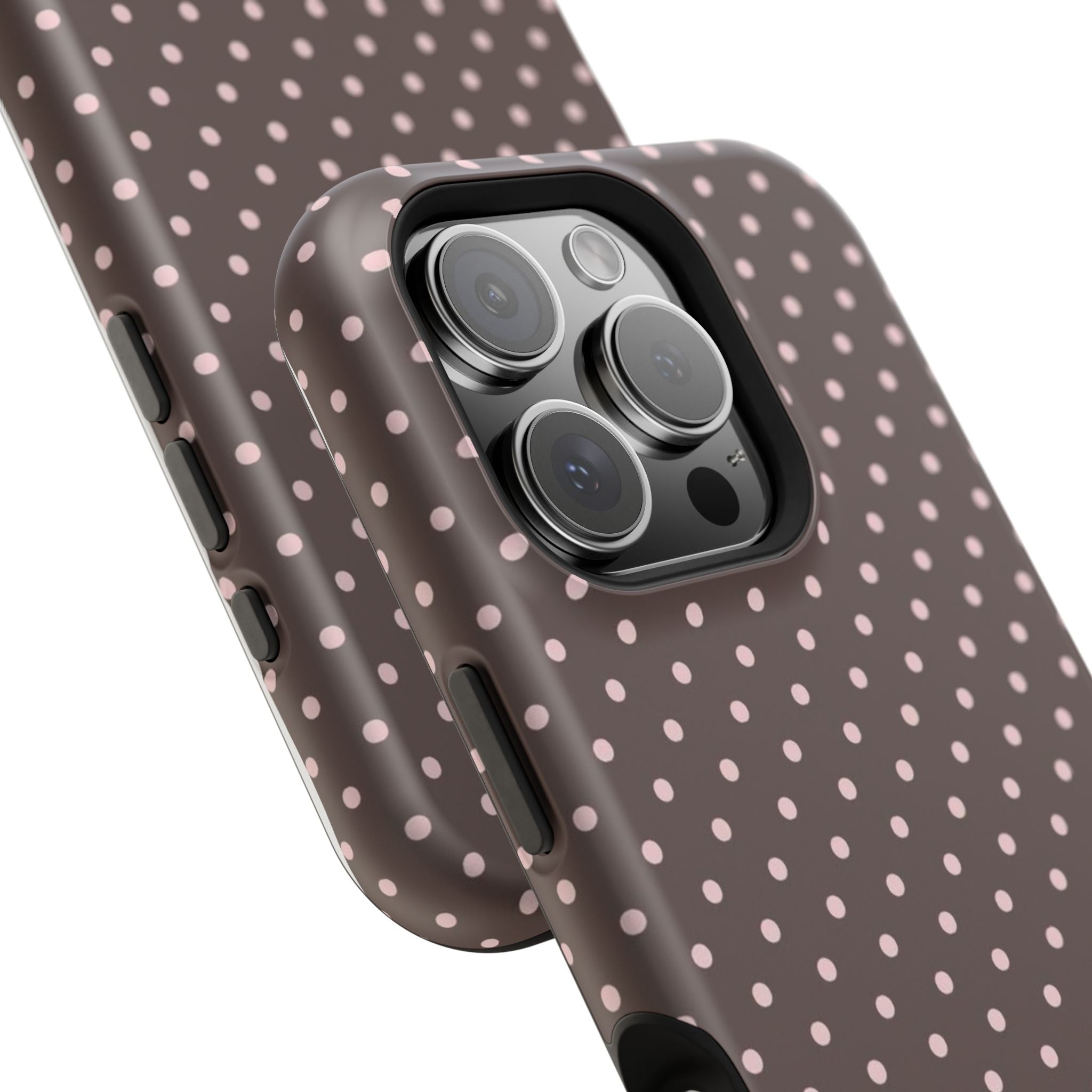MagSafe Brown And Pink Polkadot Iphone Case