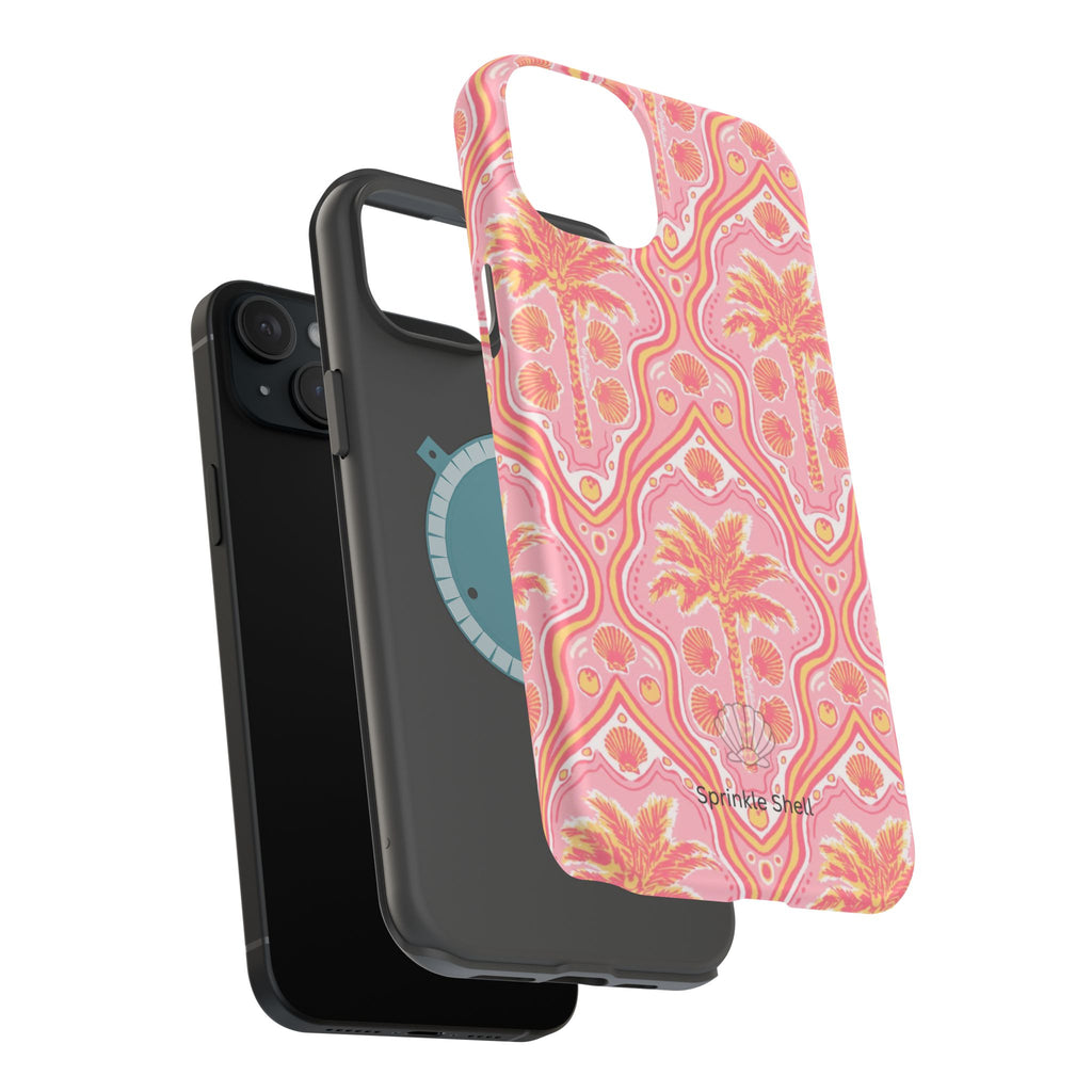 MagSafe pink pink summer palm tree case