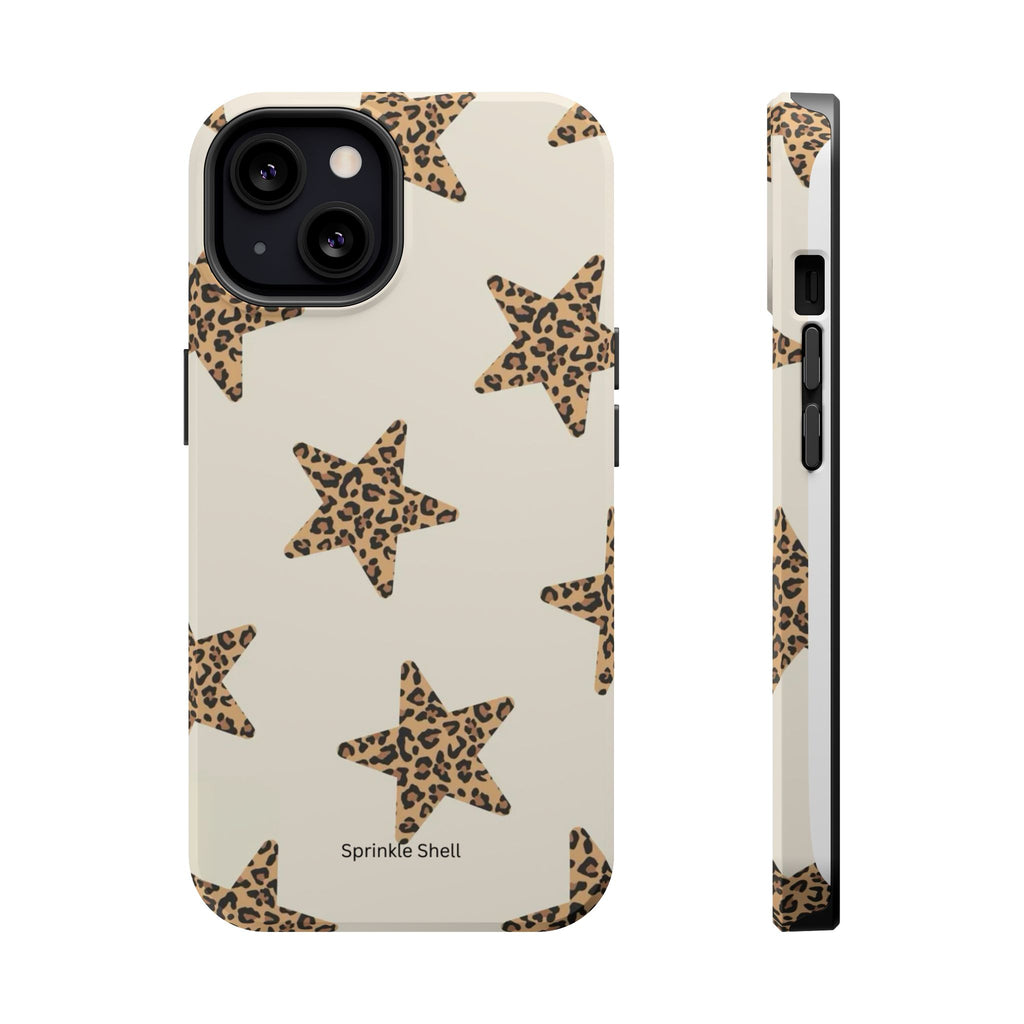 MagSafe Cheetah Print Stars iPhone Case