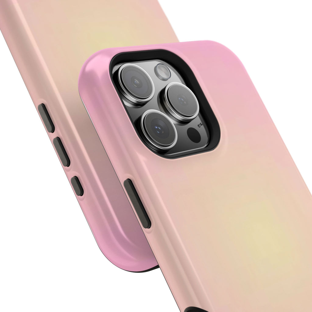 MagSafe light pink and yellow aura case