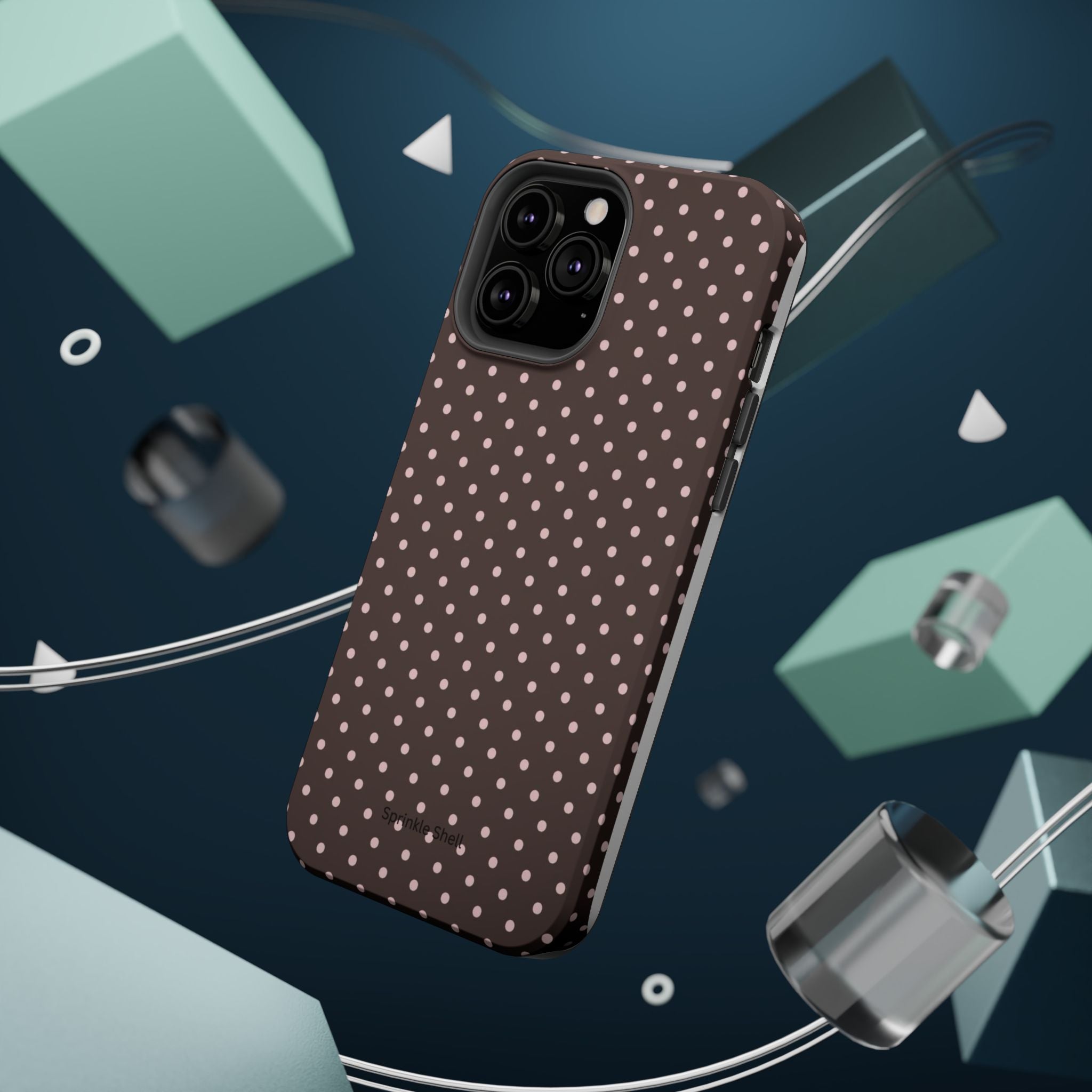 MagSafe Brown And Pink Polkadot Iphone Case