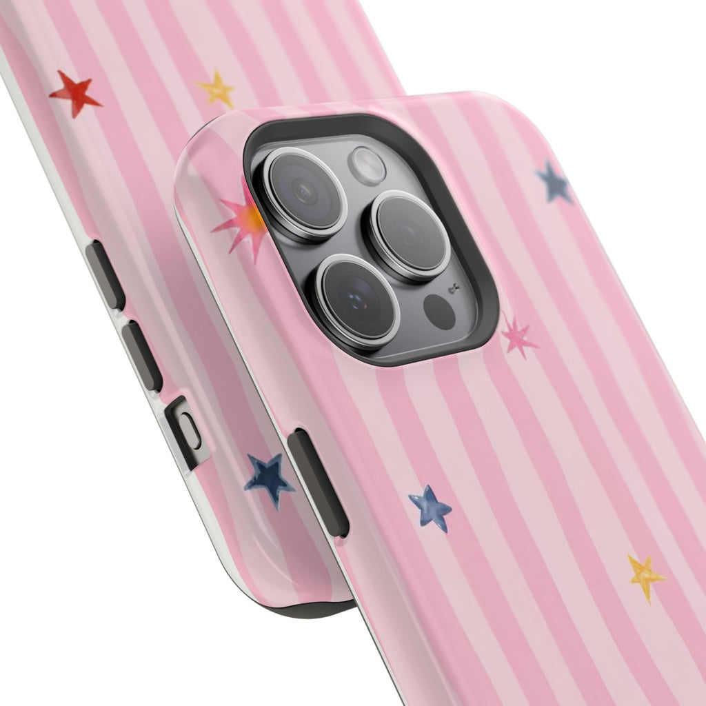 MagSafe pink lines & stars case