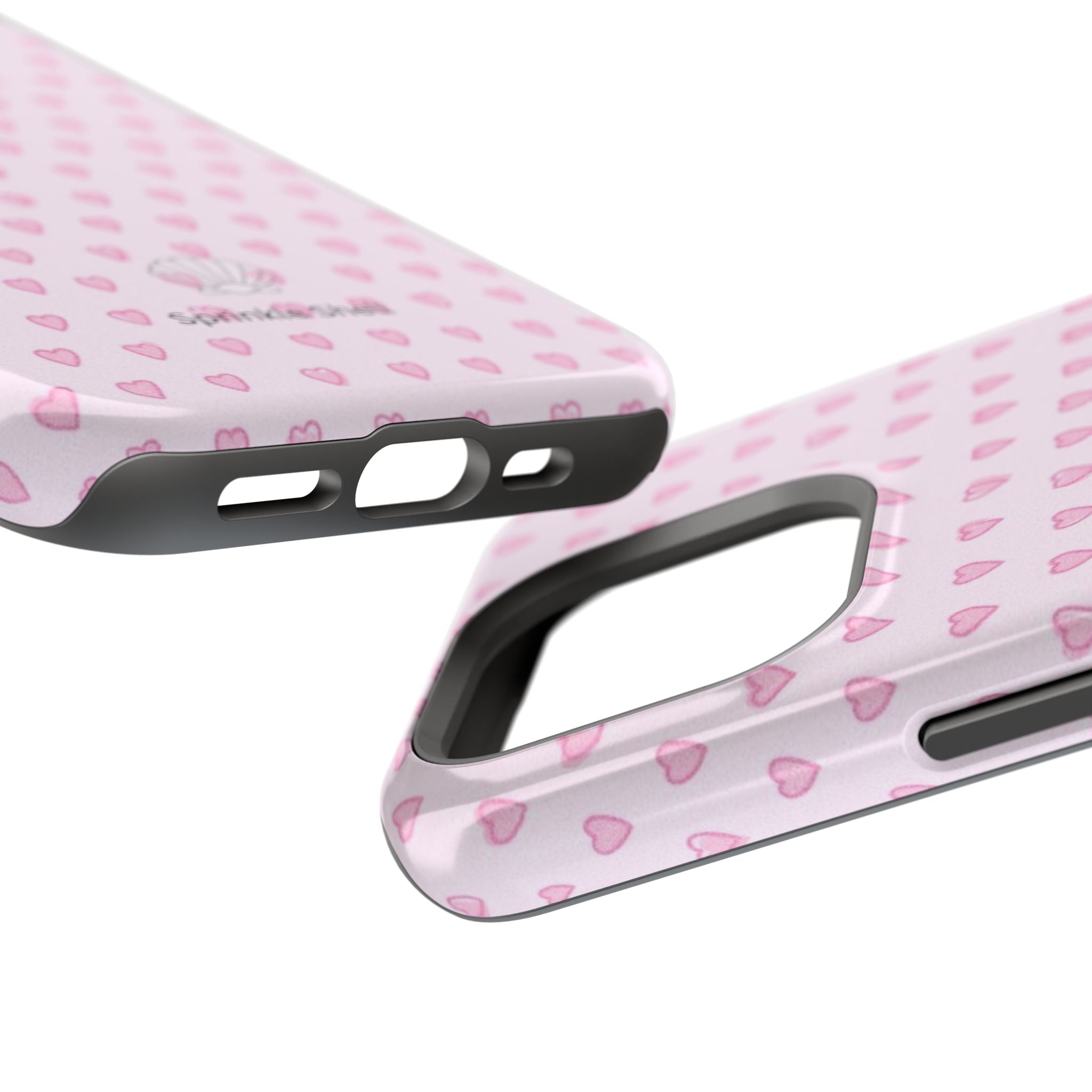 MagSafe pink hearts case