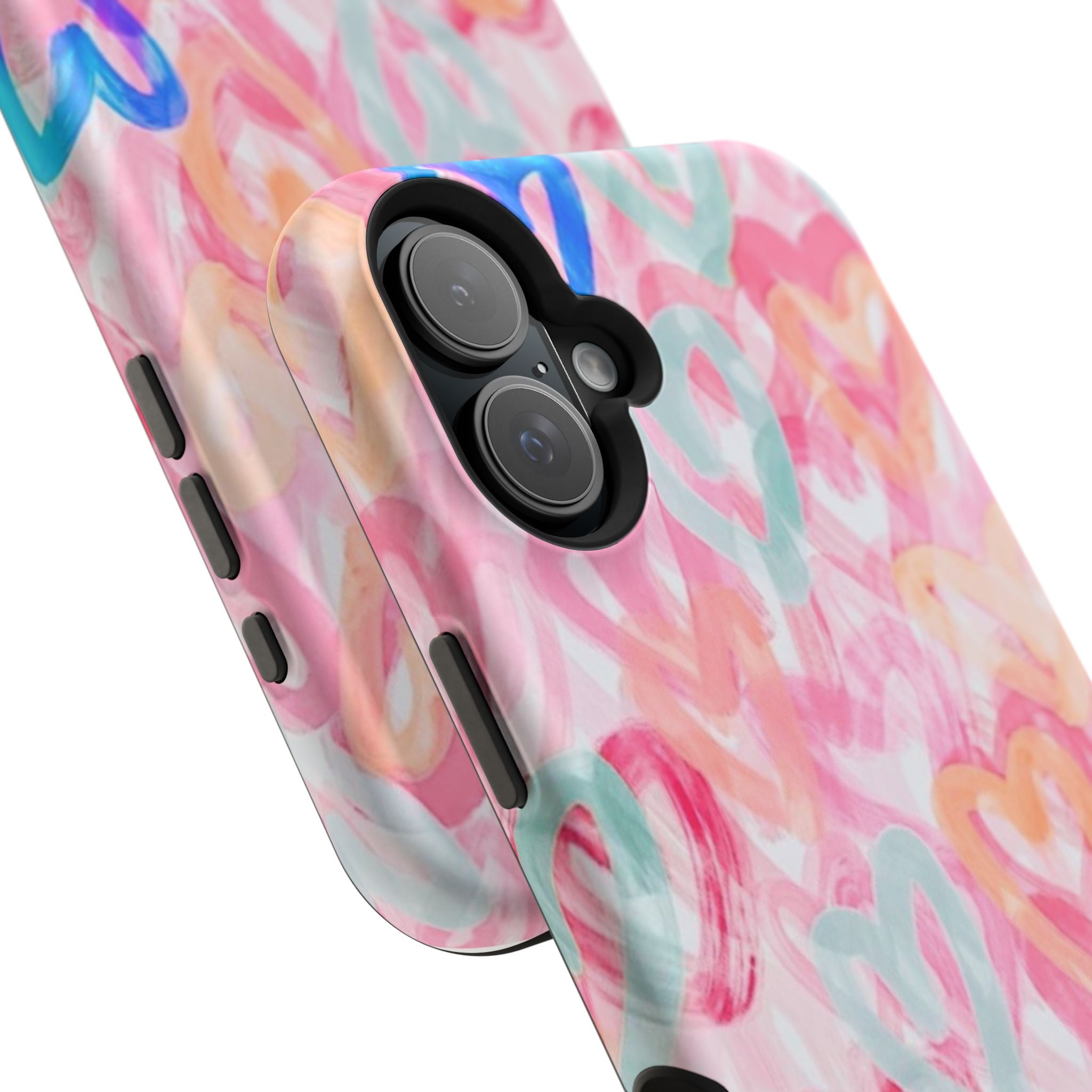 MagSafe rainbow hearts case