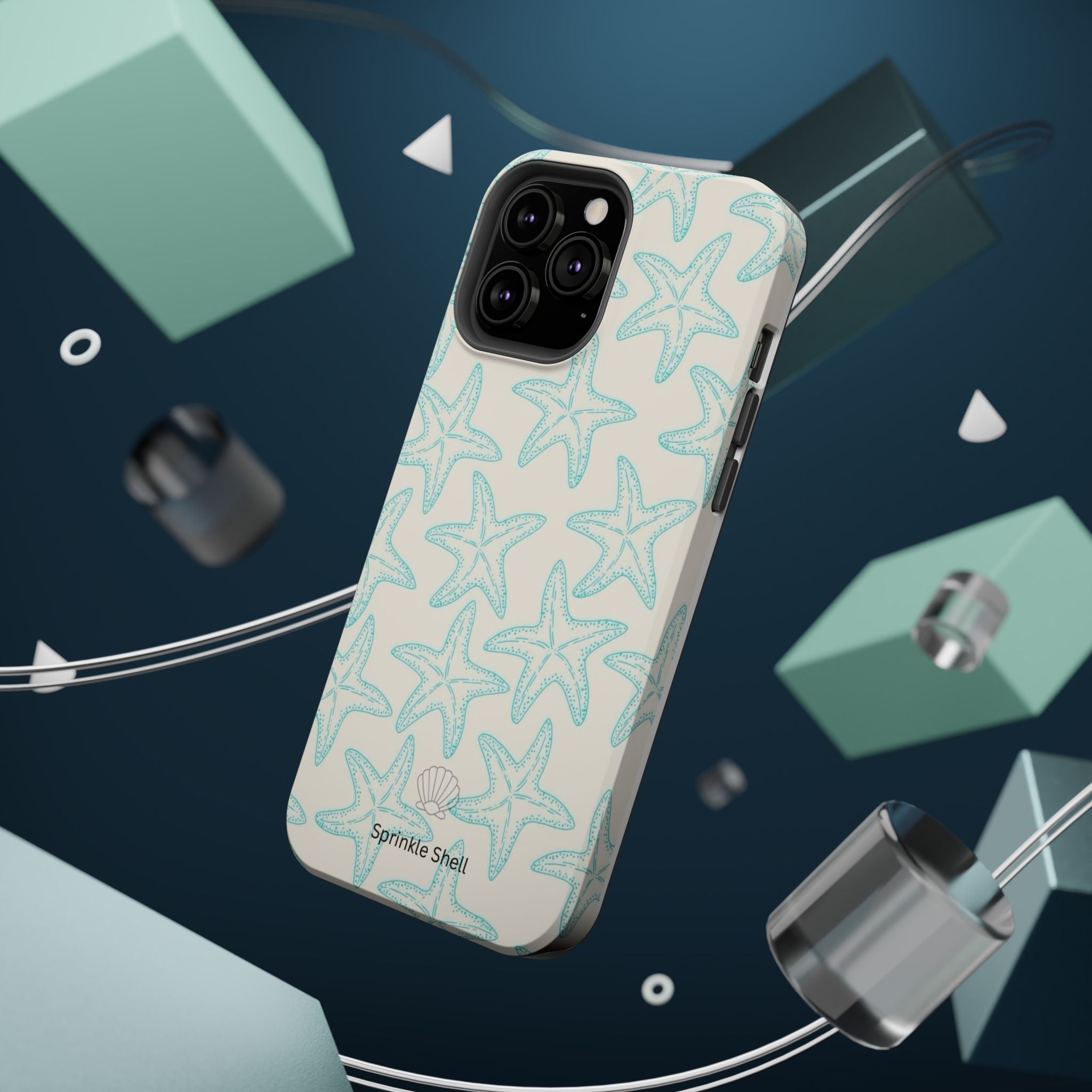 MagSafe teal starfish case