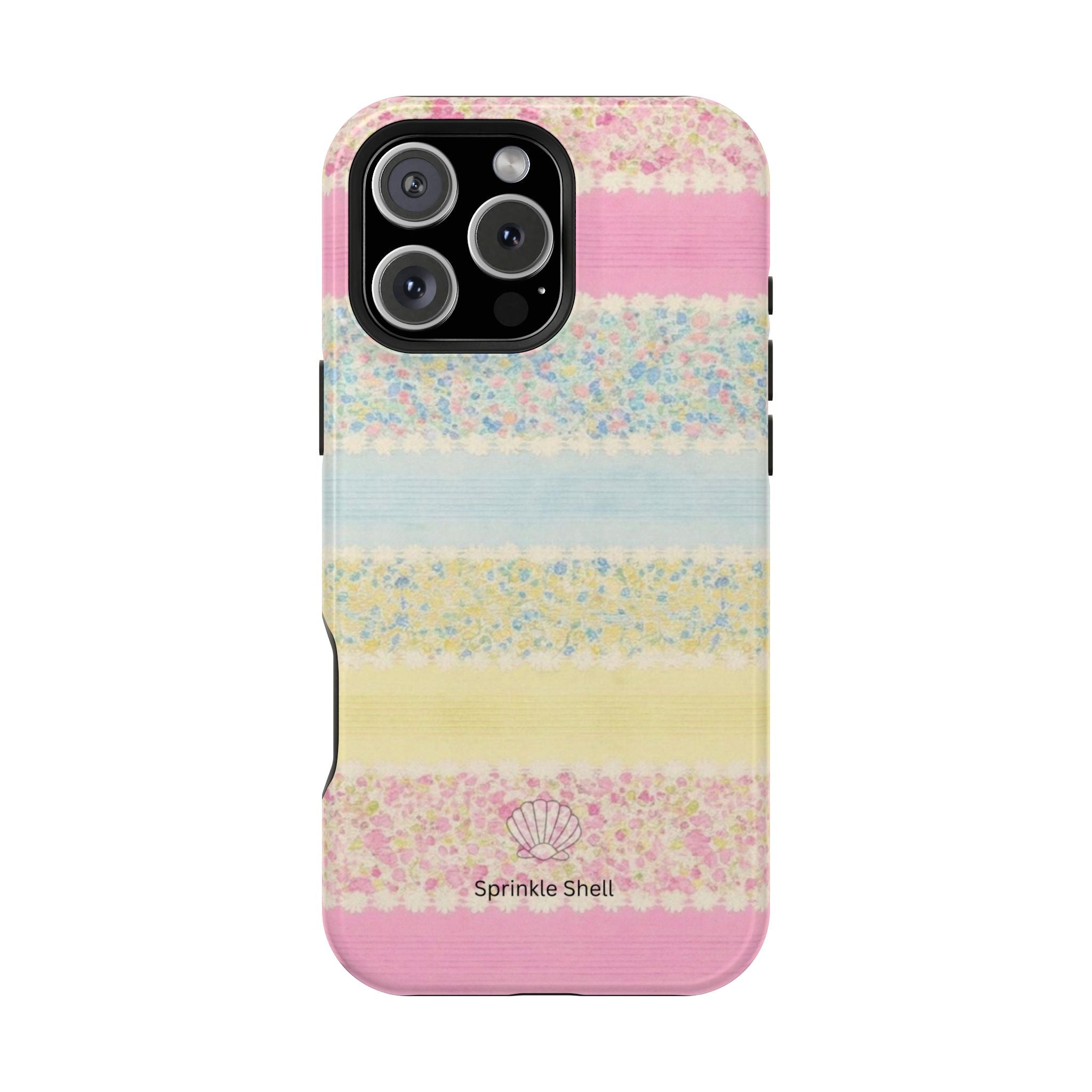 MagSafe pastel floral striped case