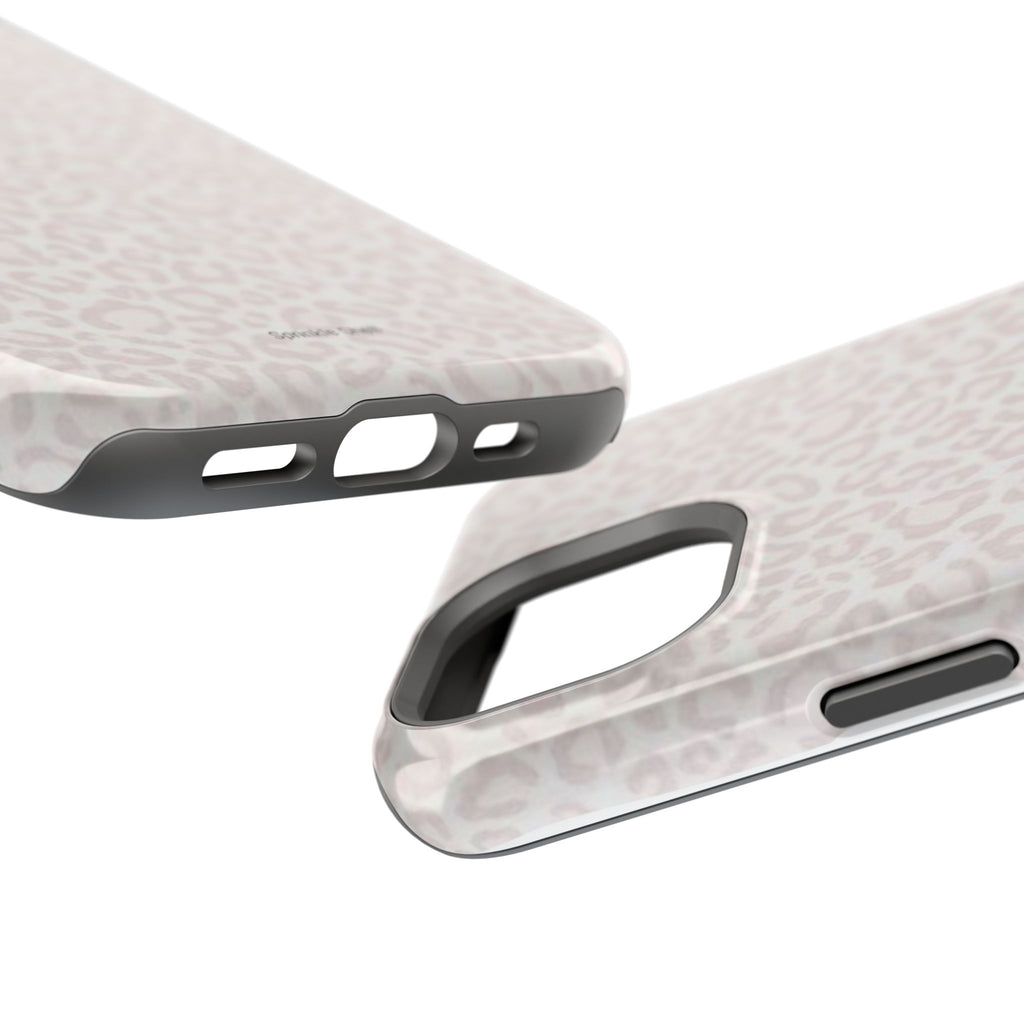 MagSafe white cheetah print case