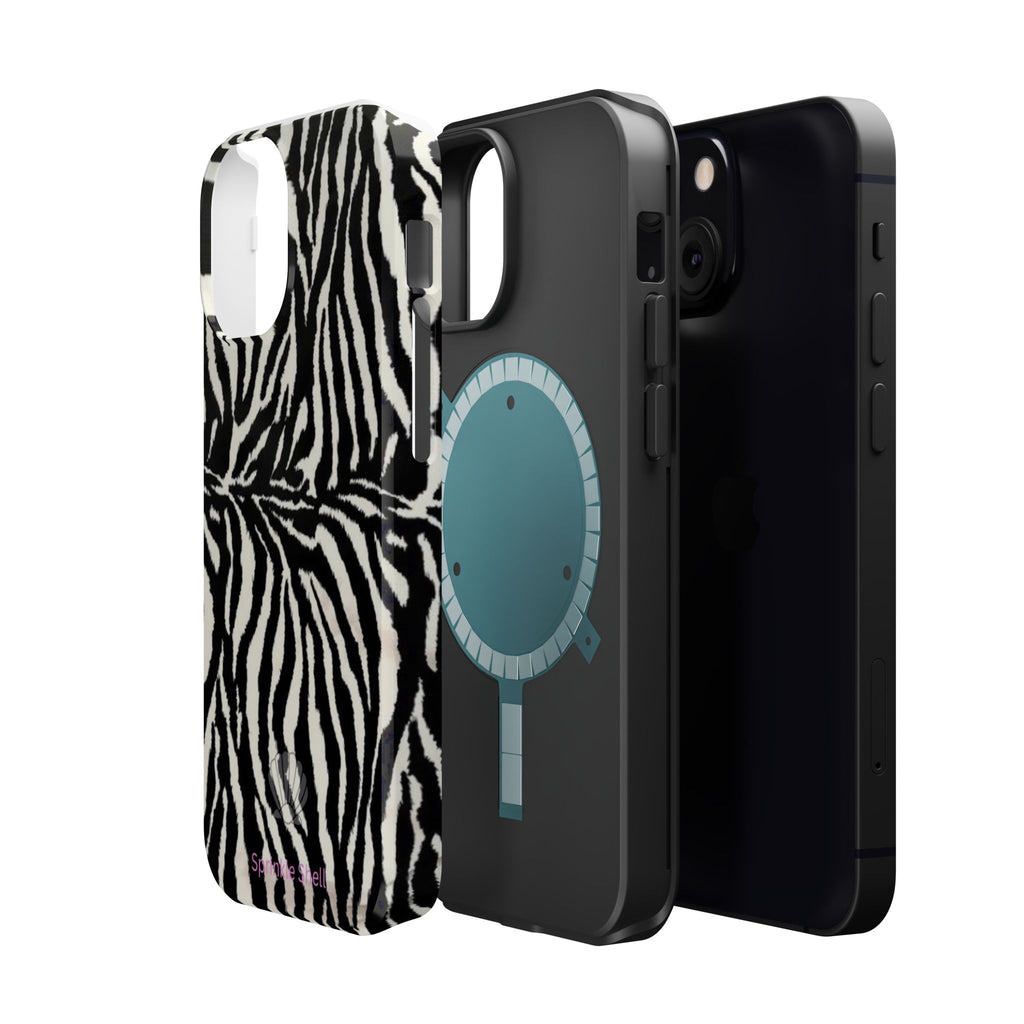 MagSafe black zebra print case