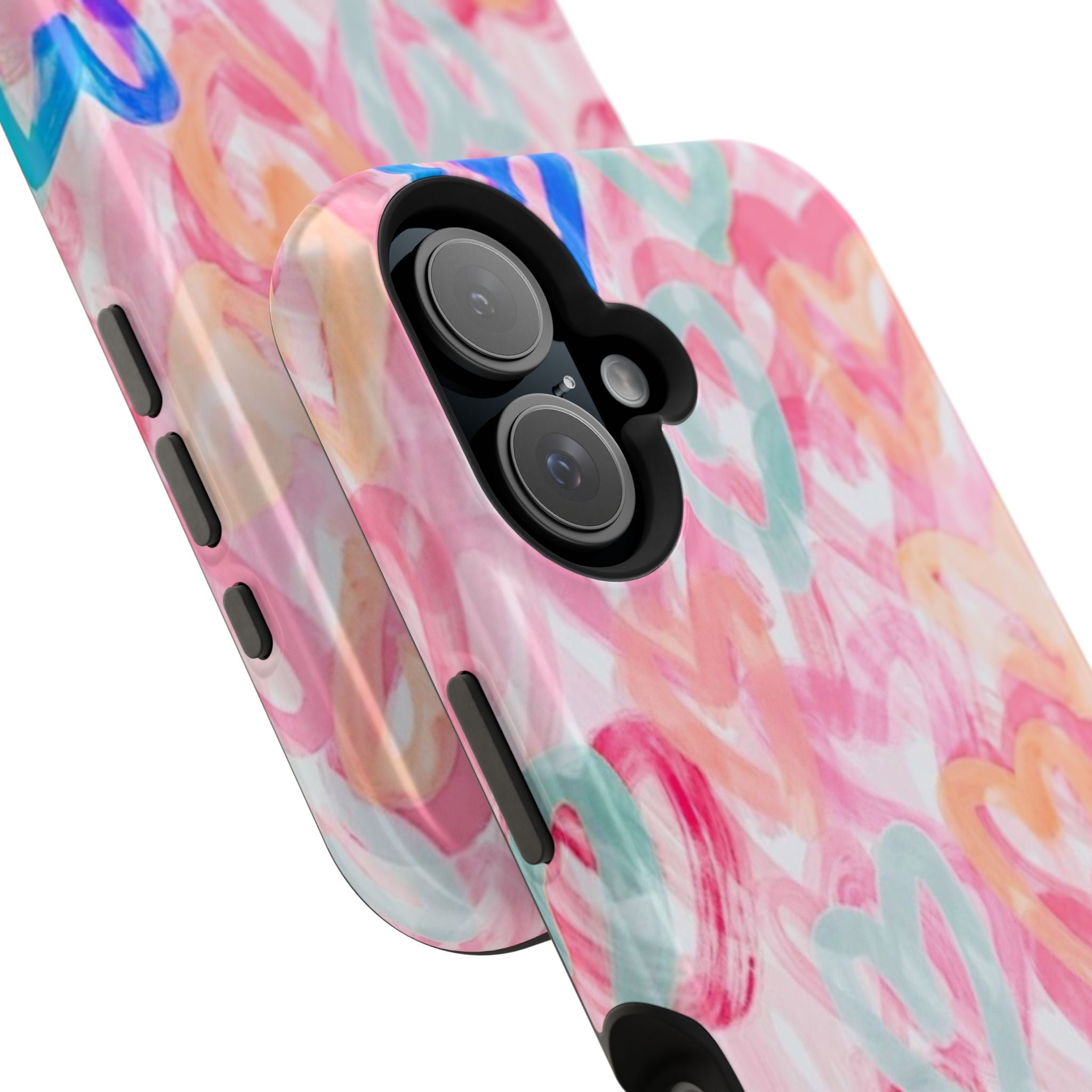MagSafe rainbow hearts case