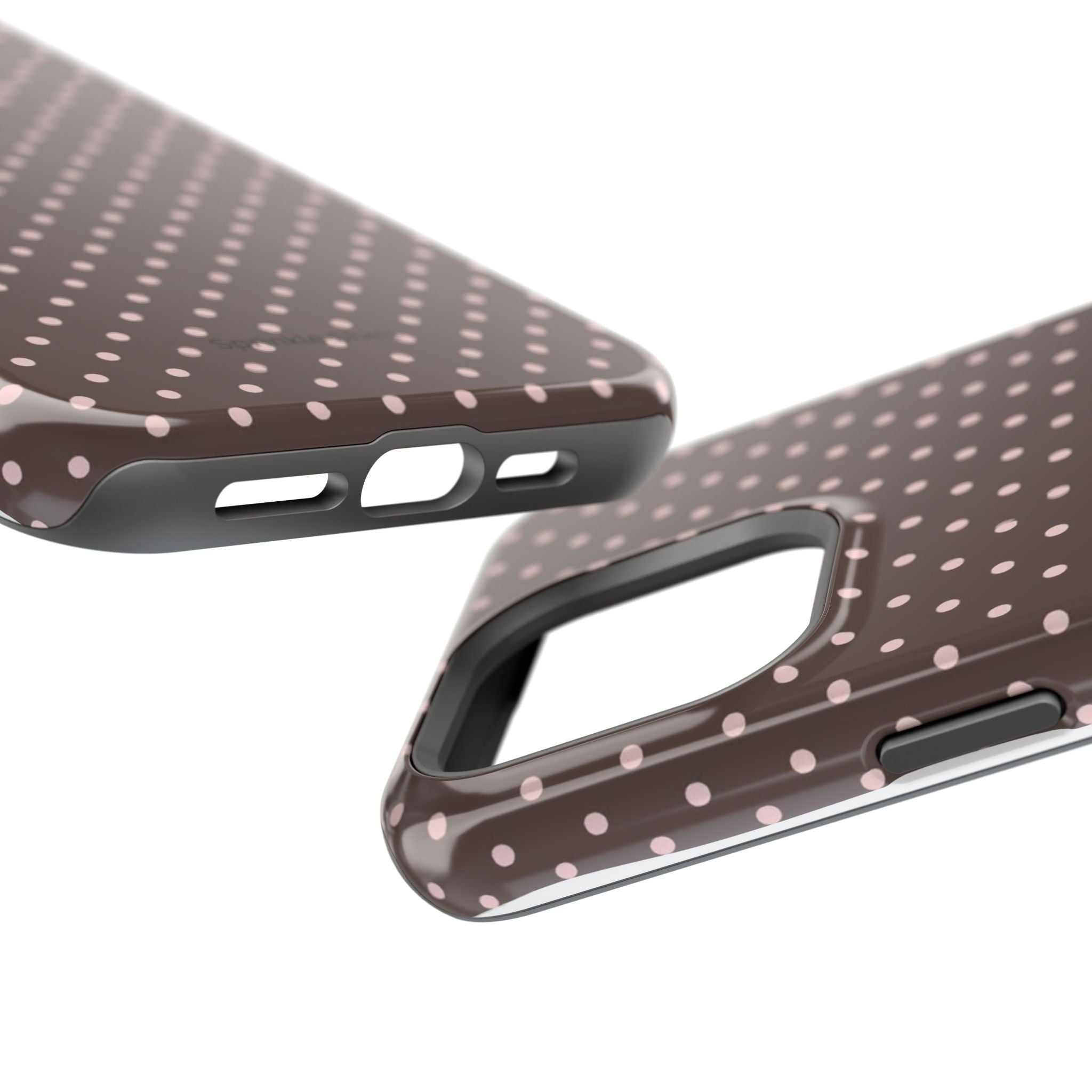 MagSafe Brown And Pink Polkadot Iphone Case