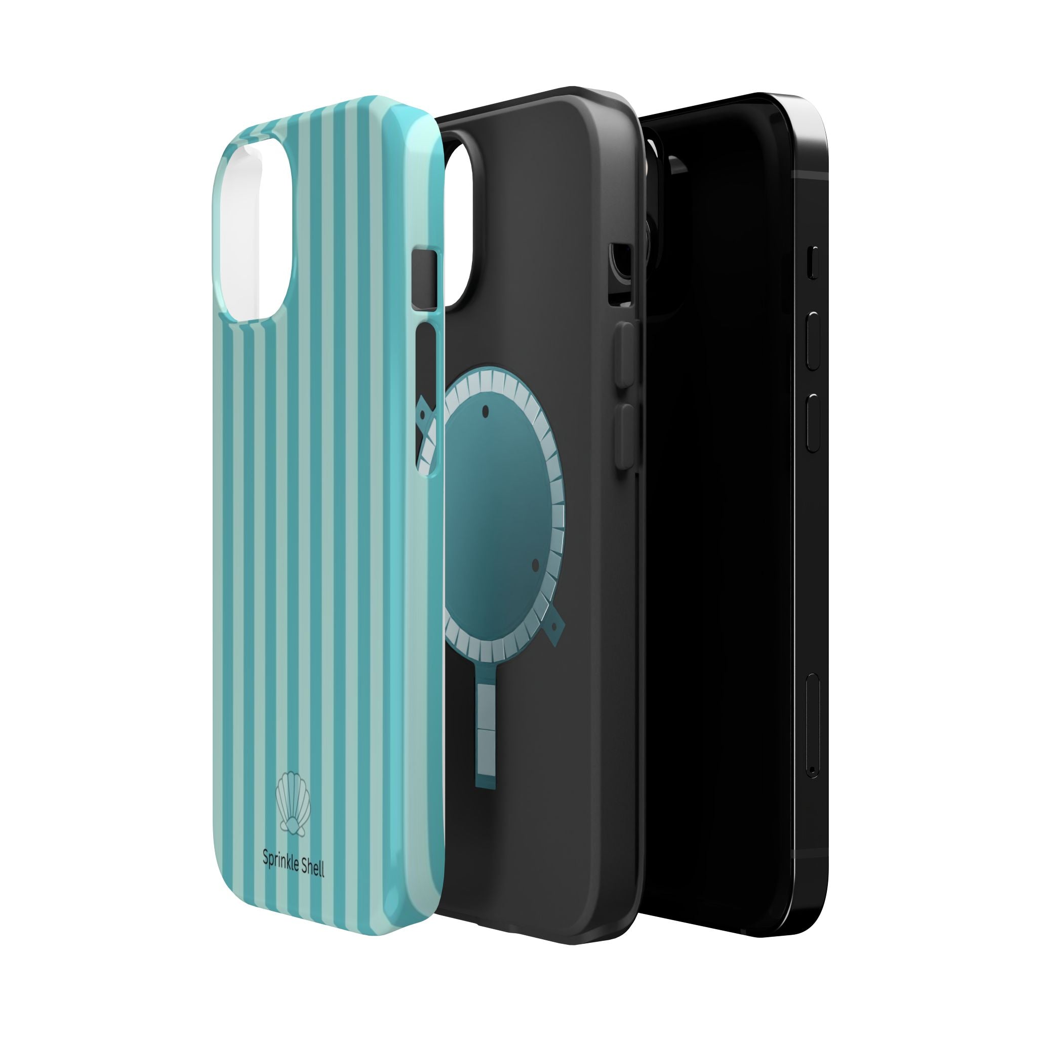 MagSafe teal striped case