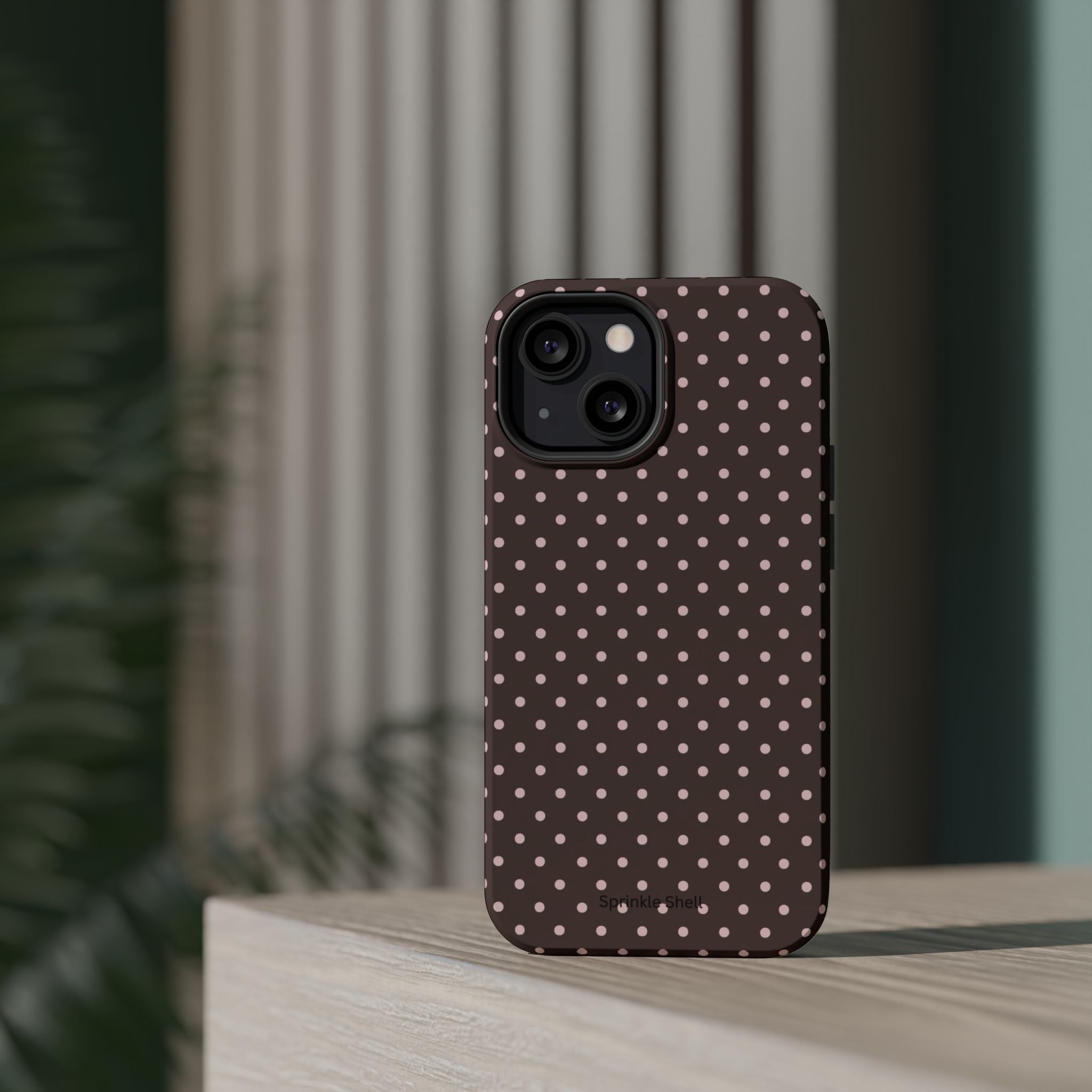 MagSafe Brown And Pink Polkadot Iphone Case