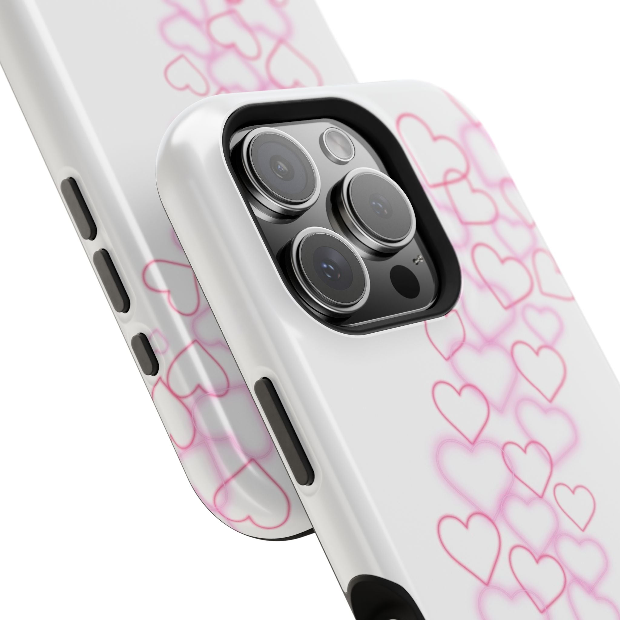 MagSafe pink hearts phone case
