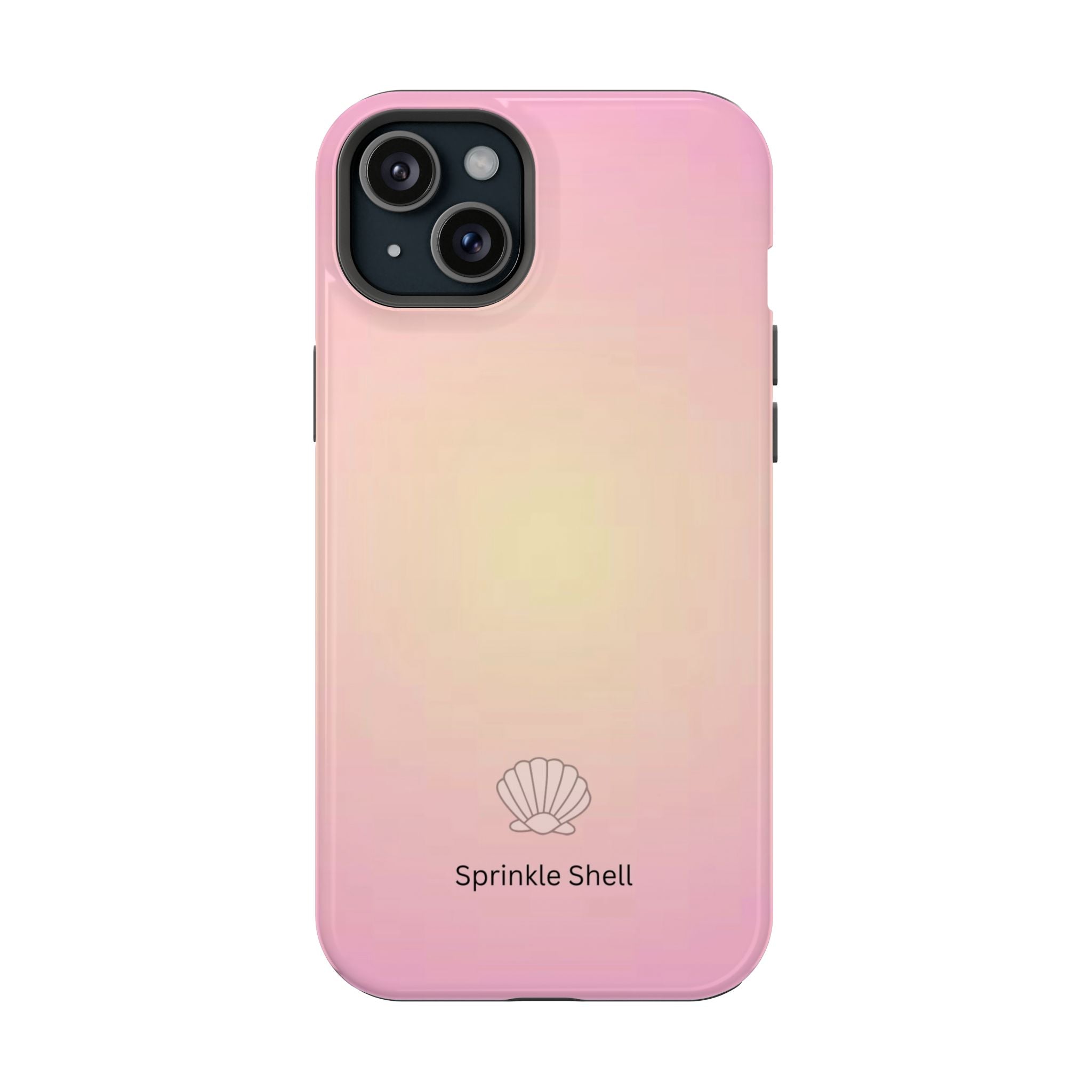 MagSafe light pink and yellow aura case
