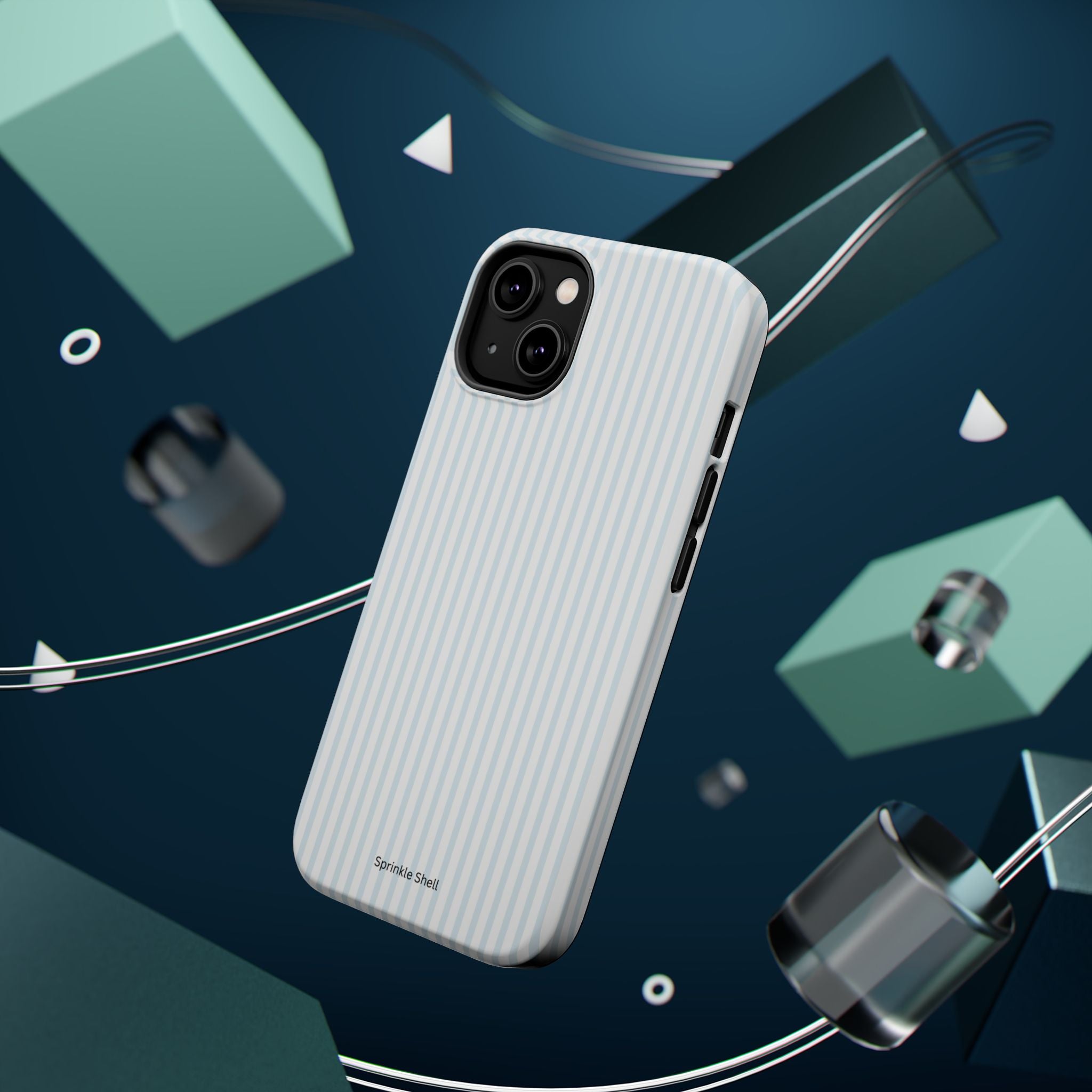 MagSafe light blue stripes iphone case