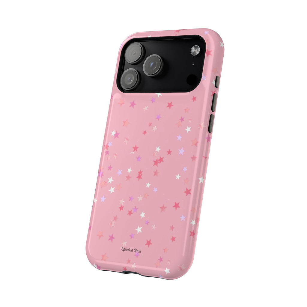 MagSafe pink multicolor stars case