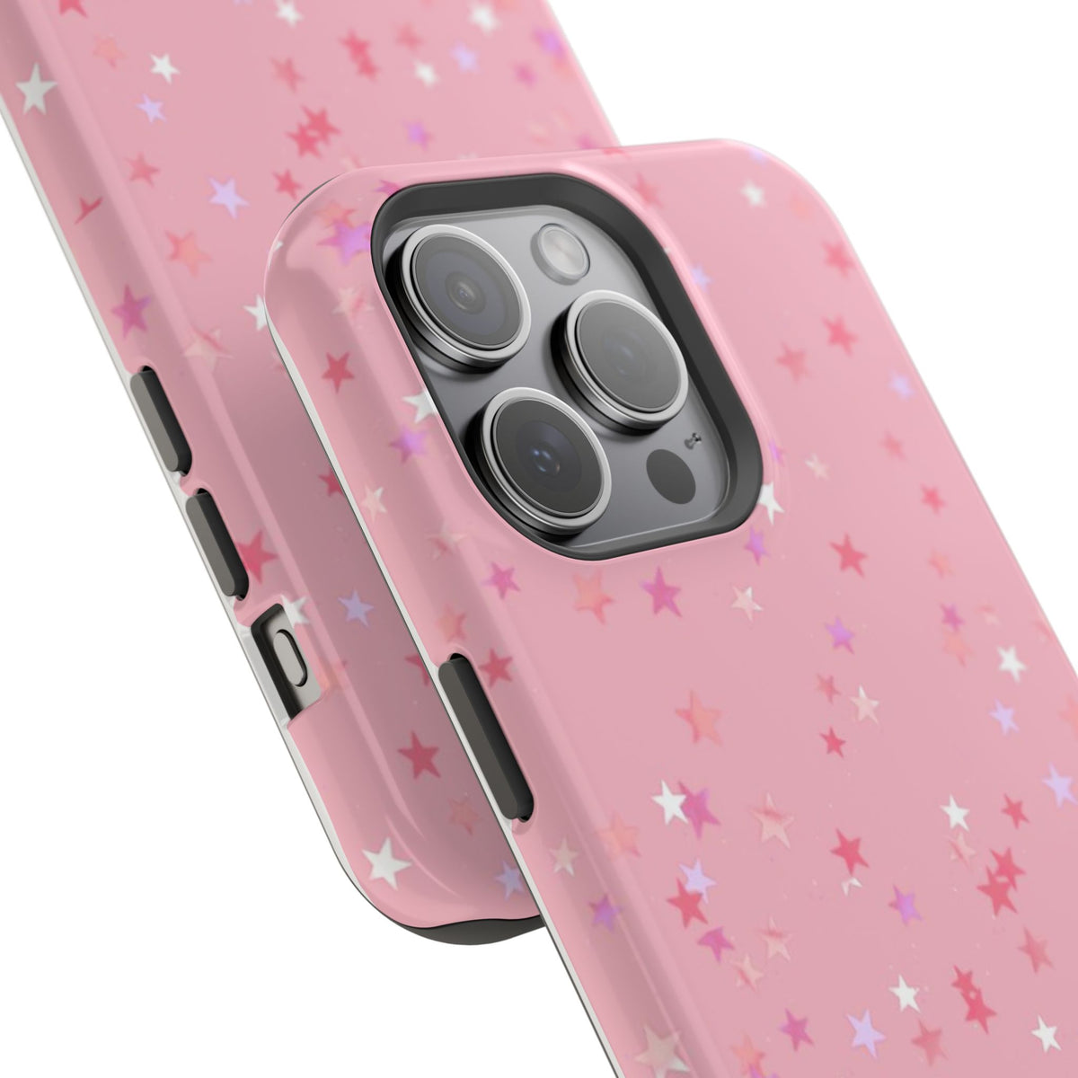MagSafe pink multicolor stars case