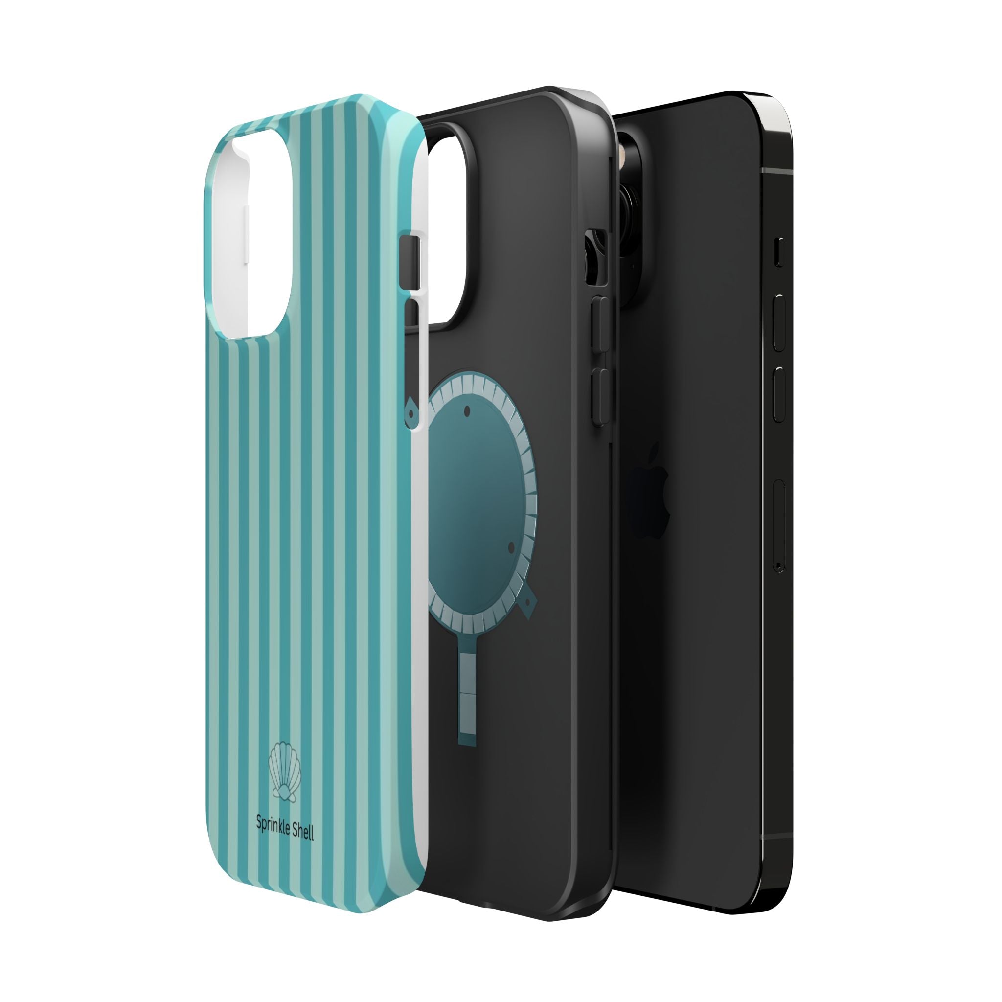 MagSafe teal striped case