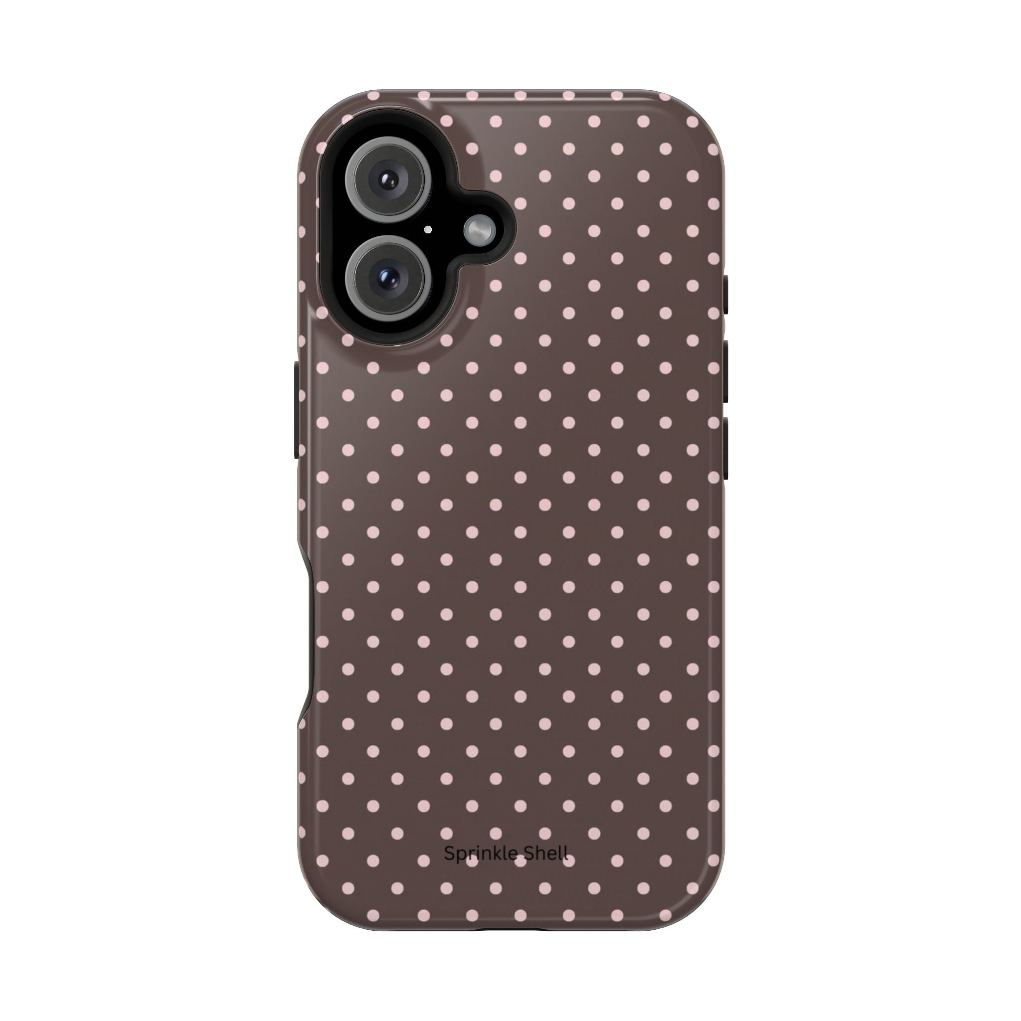 MagSafe Brown And Pink Polkadot Iphone Case