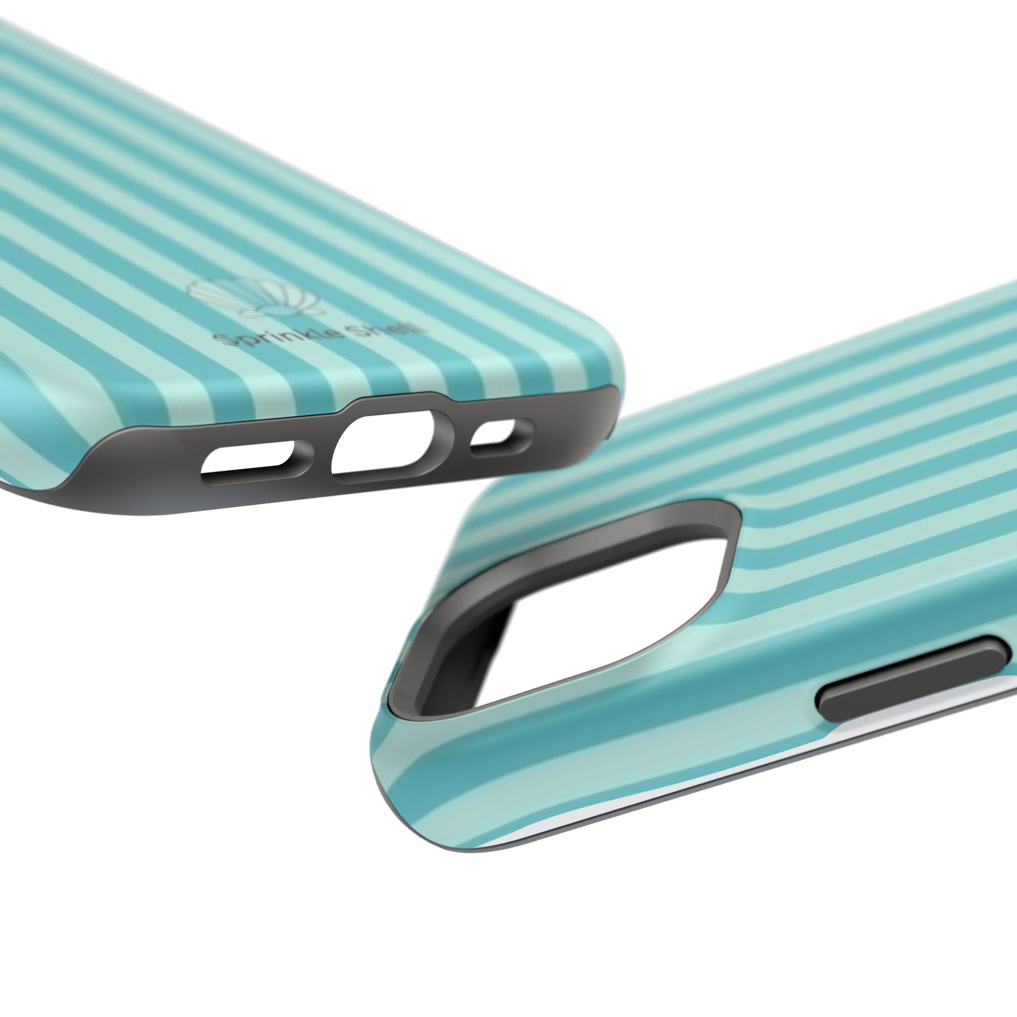 MagSafe teal striped case