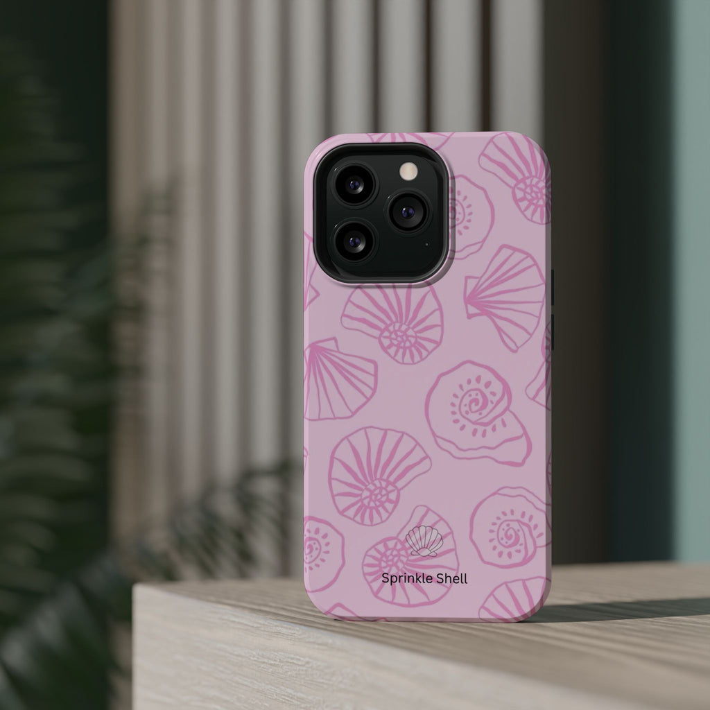 MagSafe pink shells case