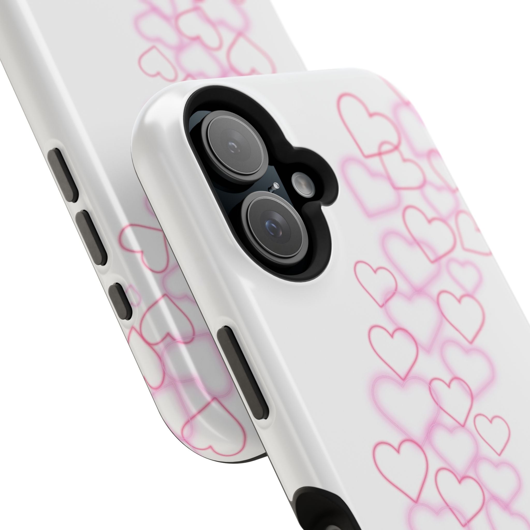 MagSafe pink hearts phone case