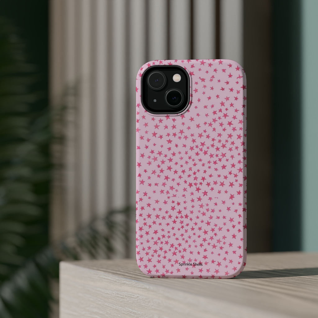 MagSafe mini pink stars case