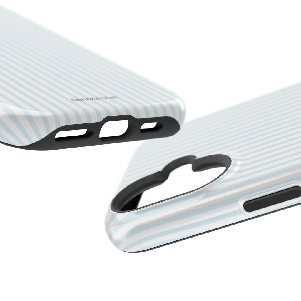 MagSafe light blue stripes iphone case