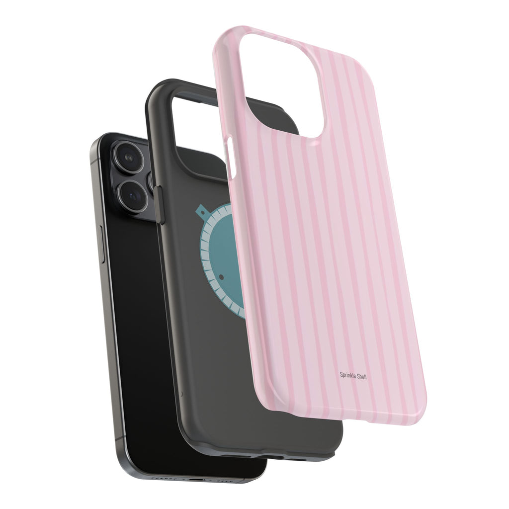 MagSafe pink uneven lines case