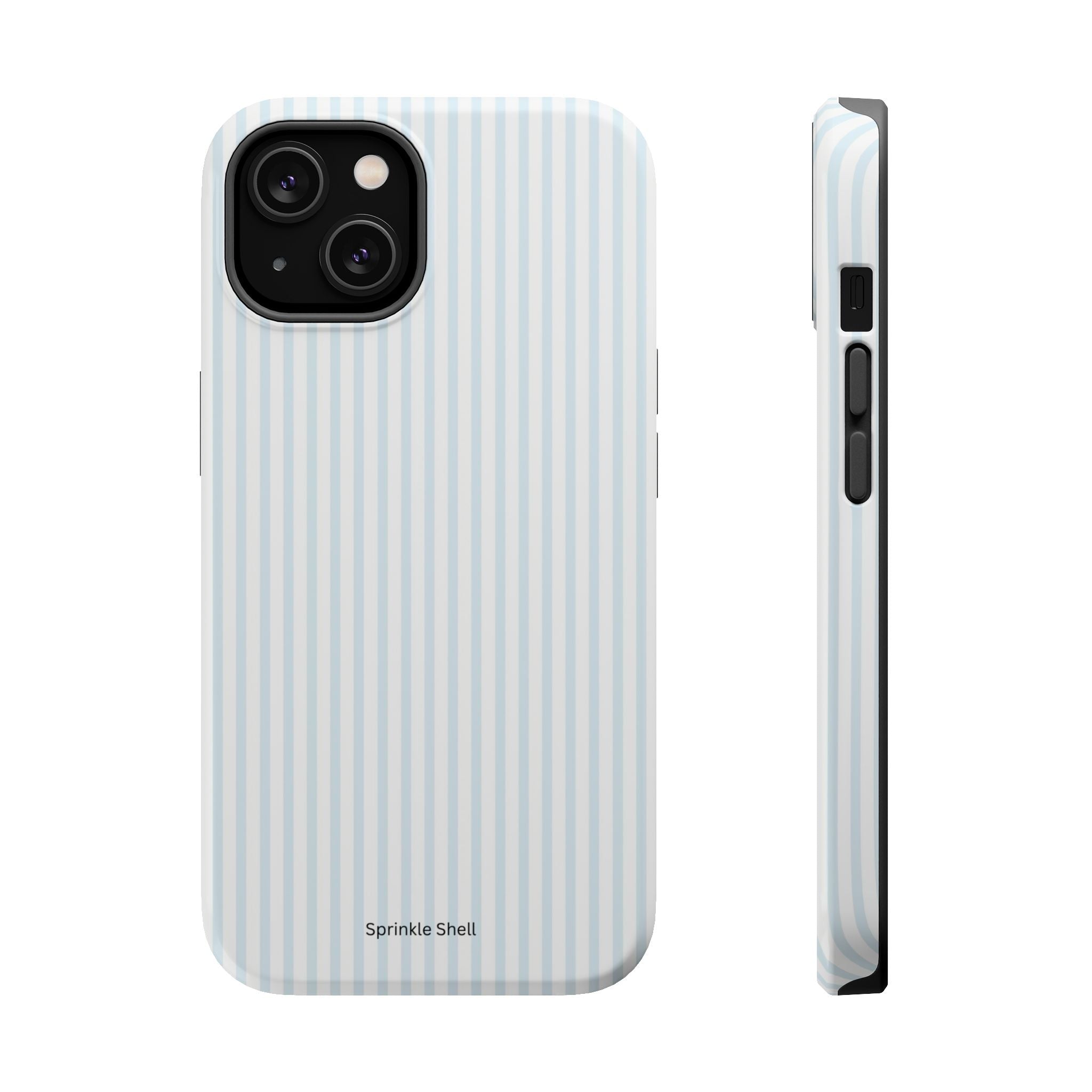 MagSafe light blue stripes iphone case