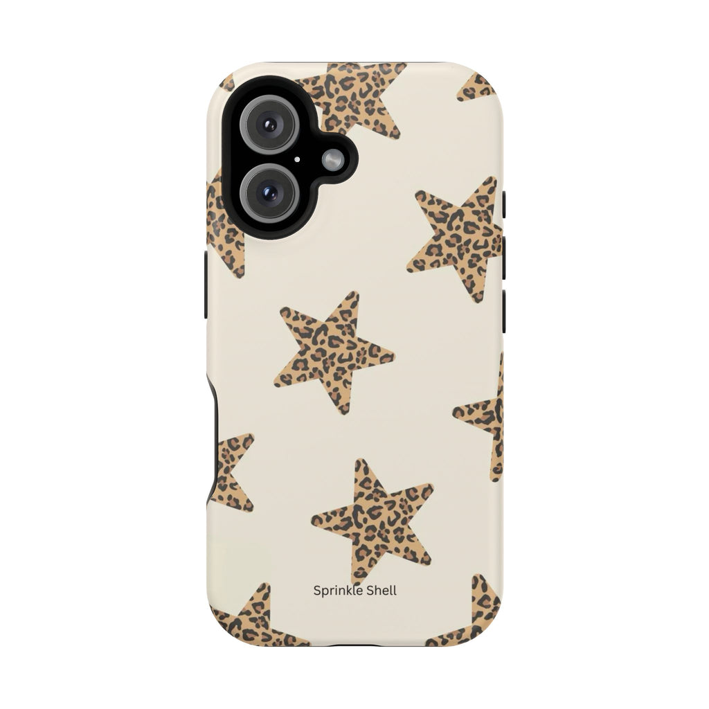 MagSafe Cheetah Print Stars iPhone Case