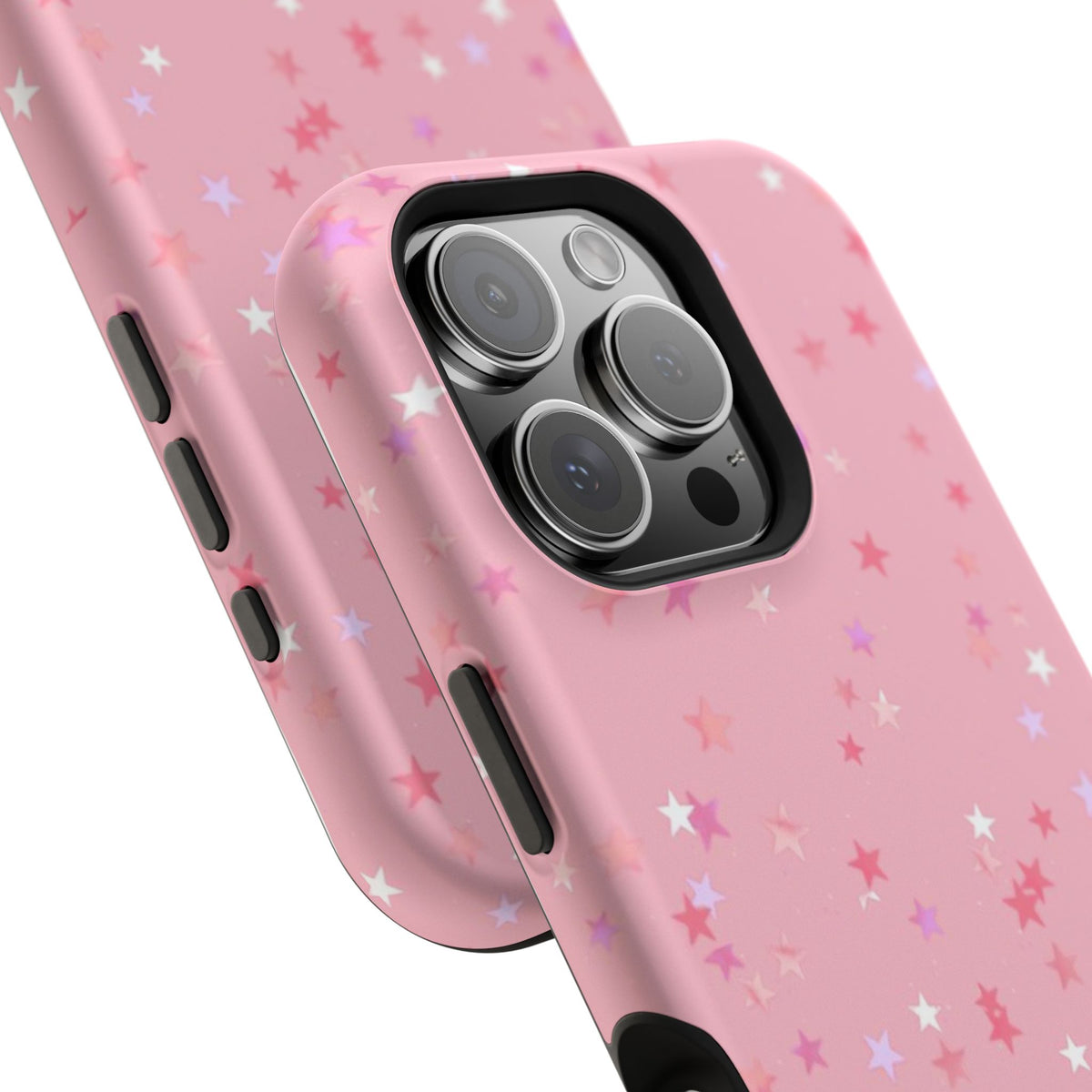 MagSafe pink multicolor stars case