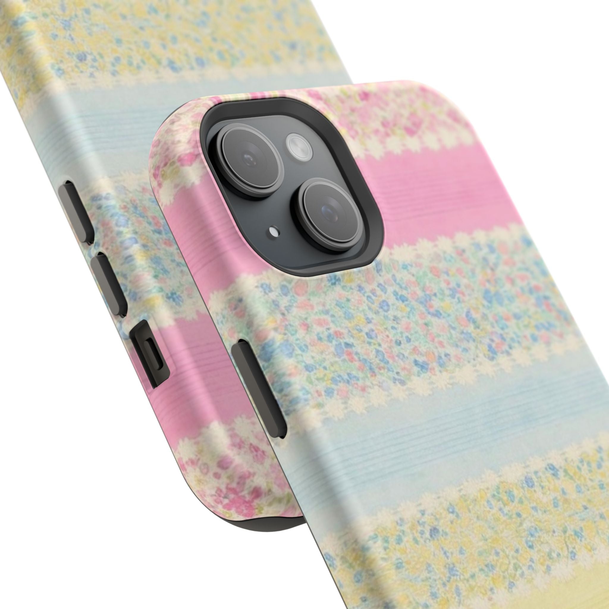 MagSafe pastel floral striped case