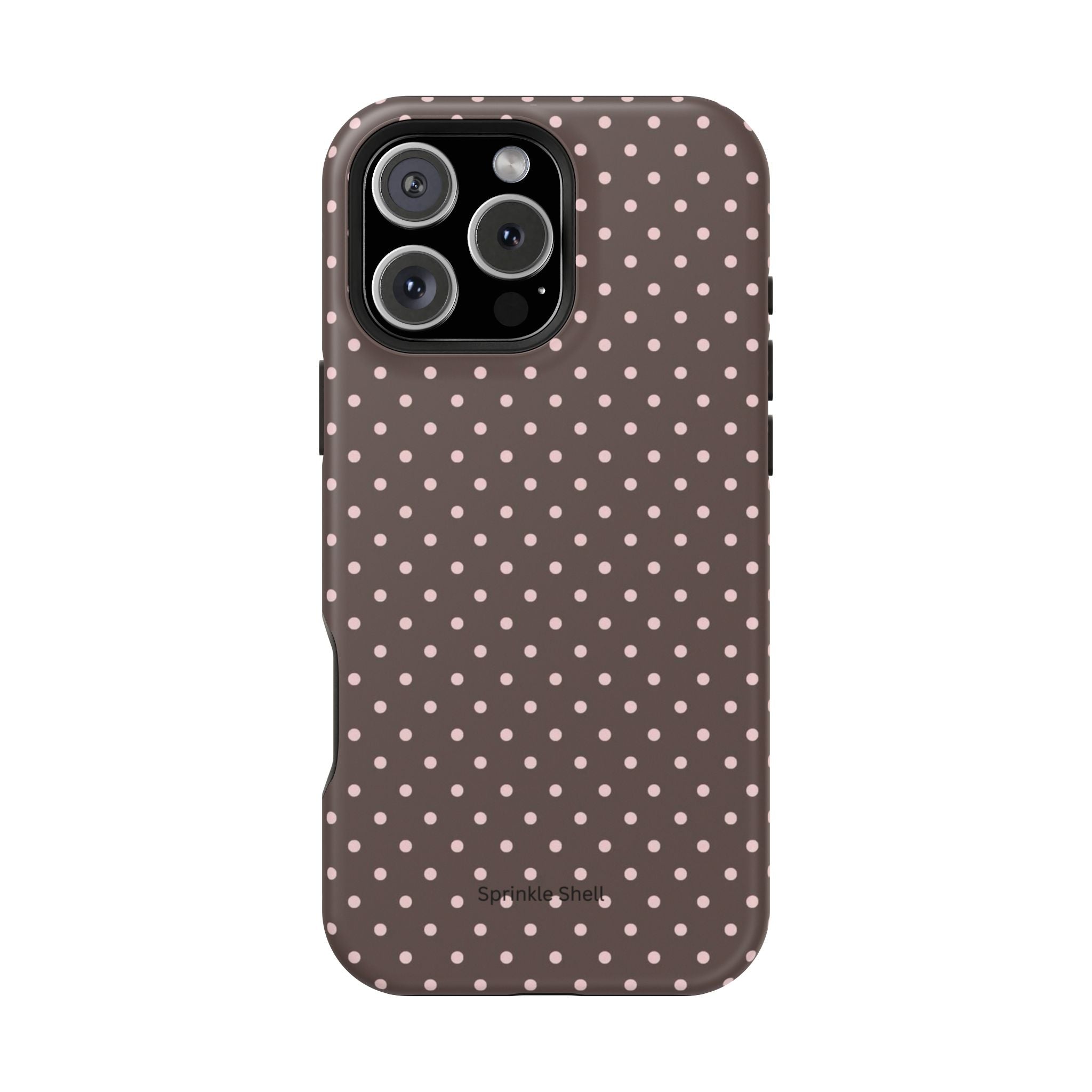 MagSafe Brown And Pink Polkadot Iphone Case