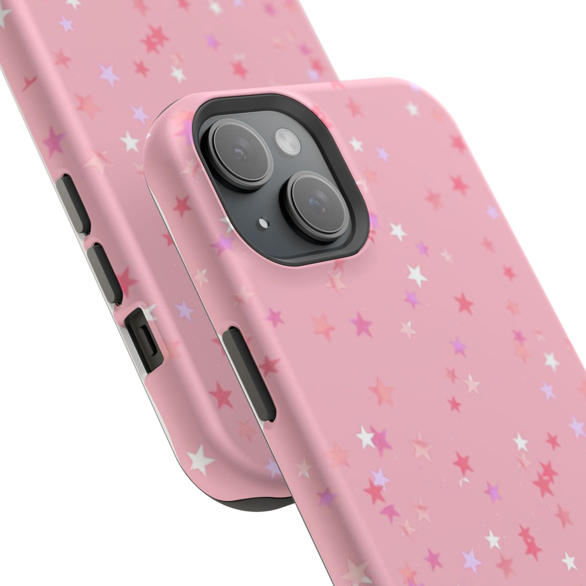 MagSafe pink multicolor stars case