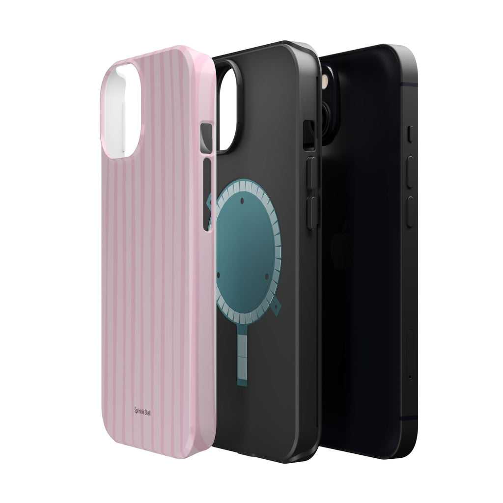 MagSafe pink uneven lines case