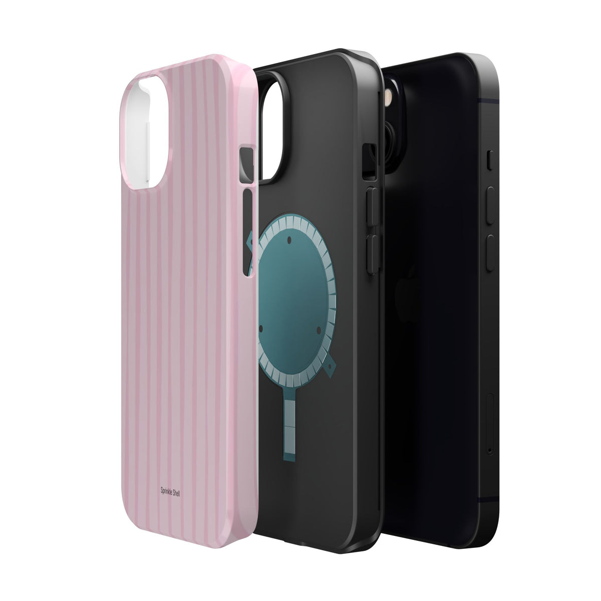 MagSafe pink uneven lines case