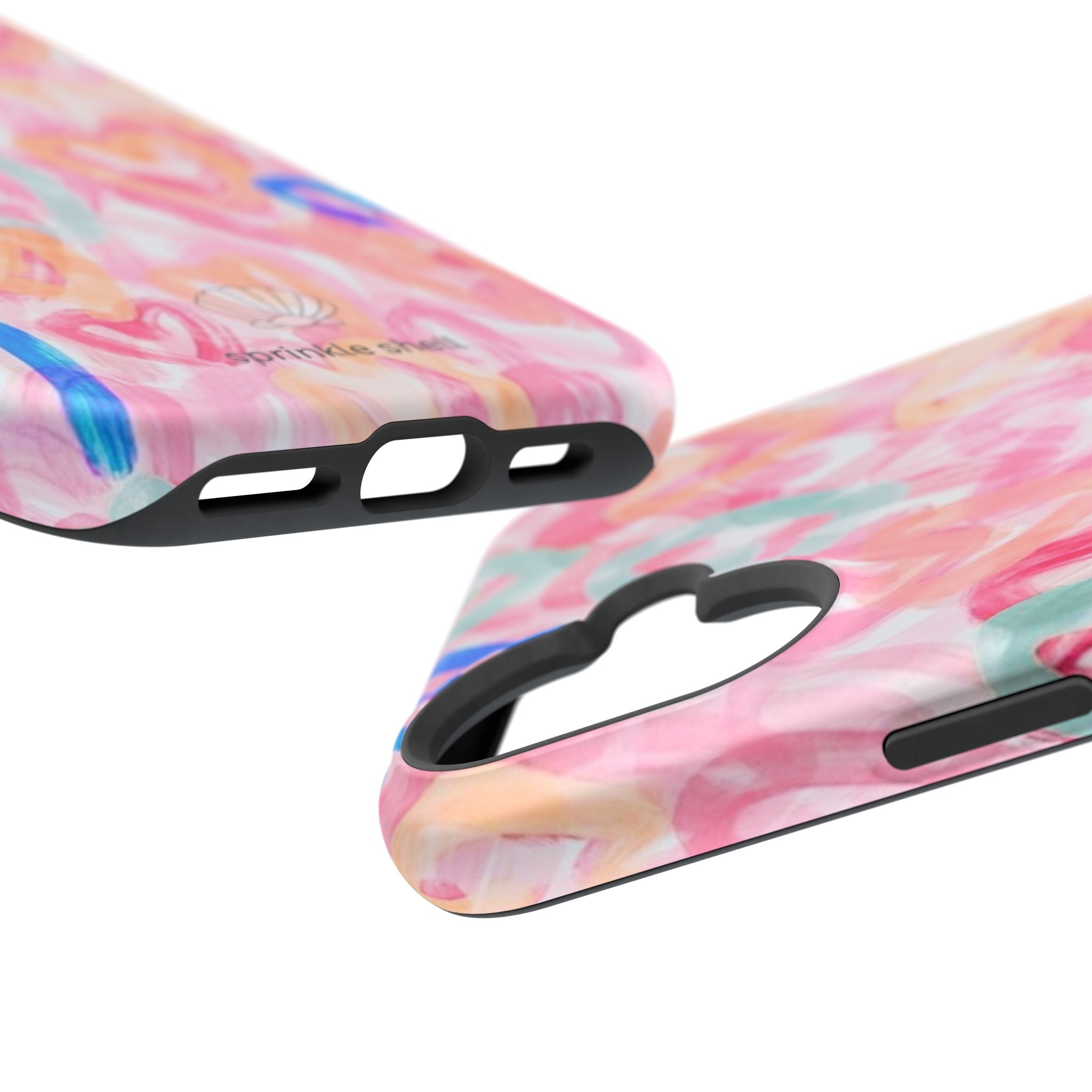 MagSafe rainbow hearts case