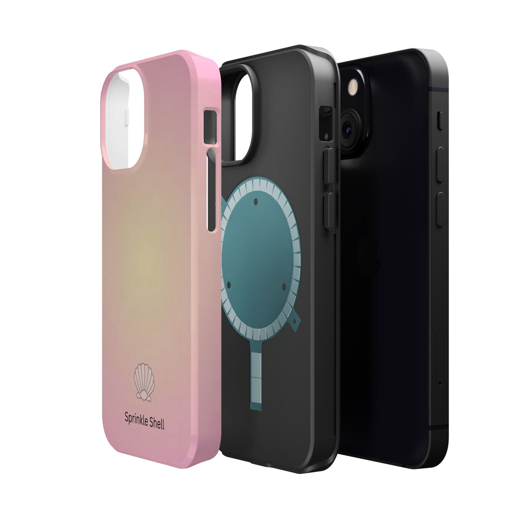 MagSafe light pink and yellow aura case