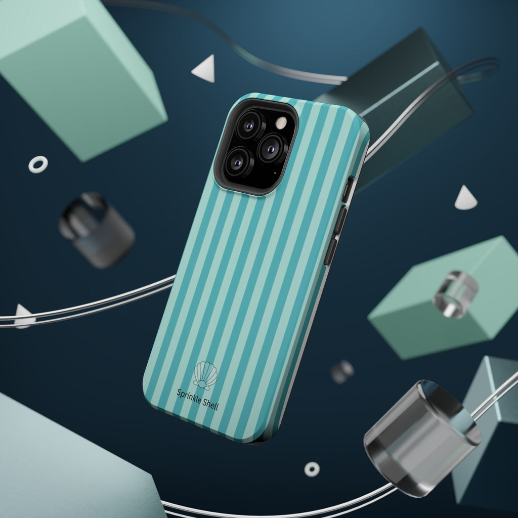 MagSafe teal striped case