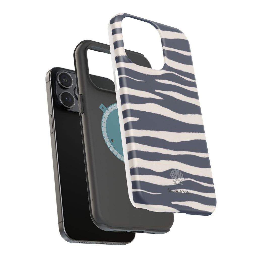 MagSafe Blue zebra print case