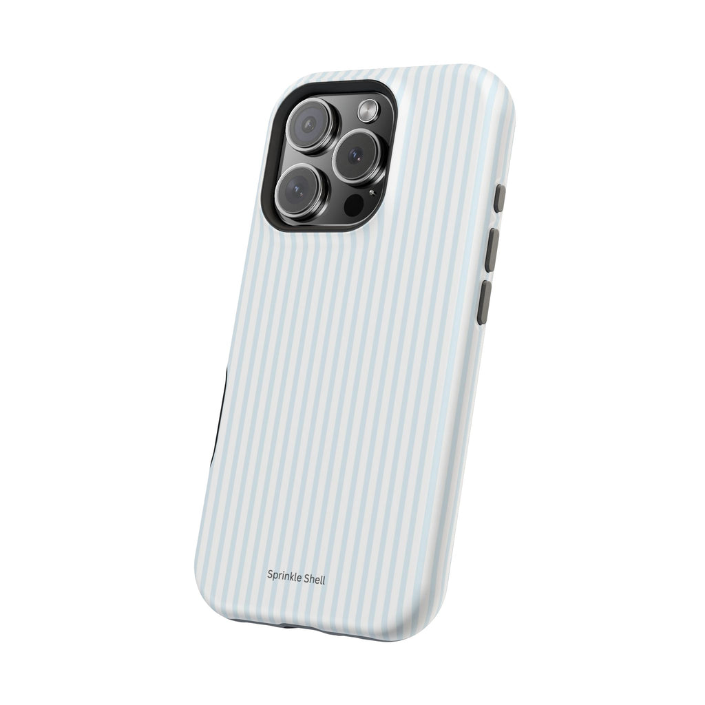 MagSafe light blue stripes iphone case