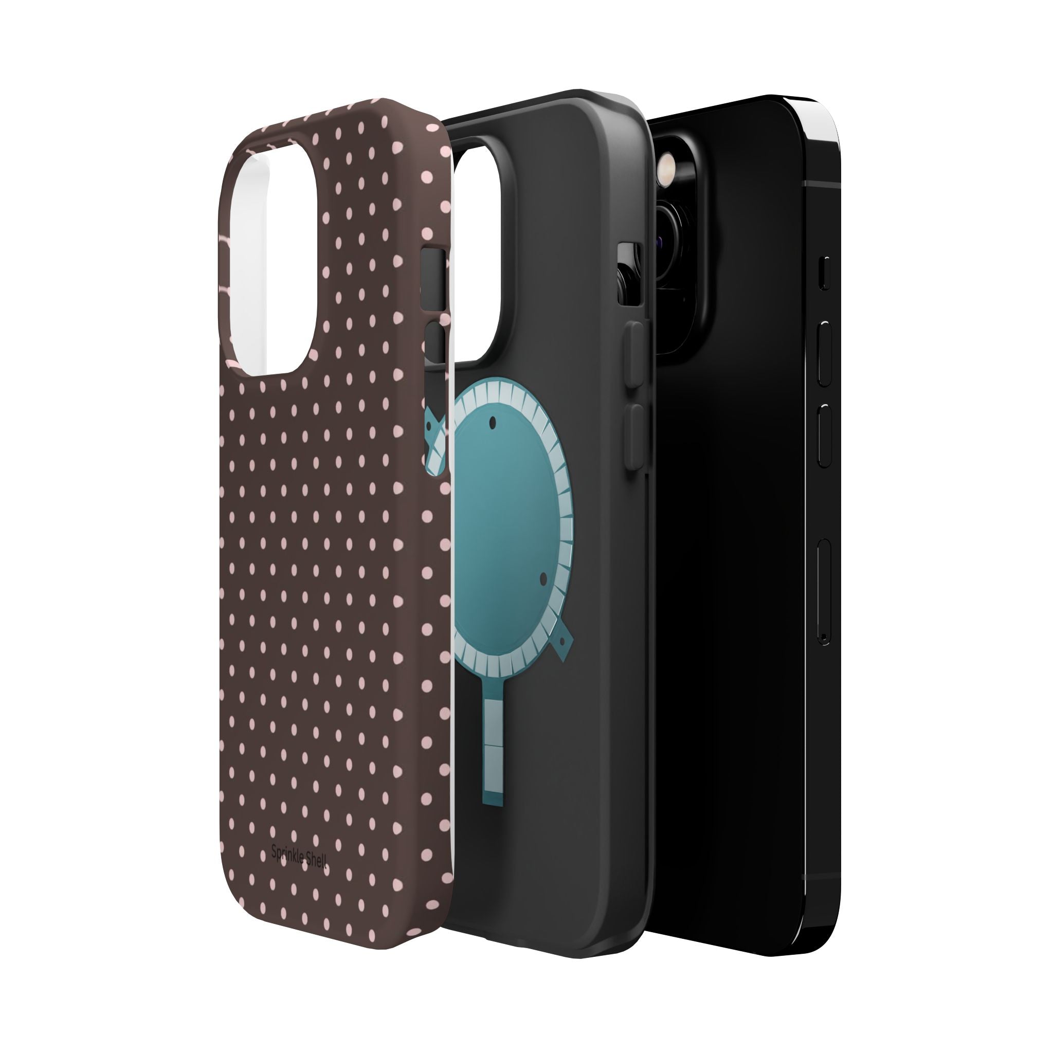 MagSafe Brown And Pink Polkadot Iphone Case