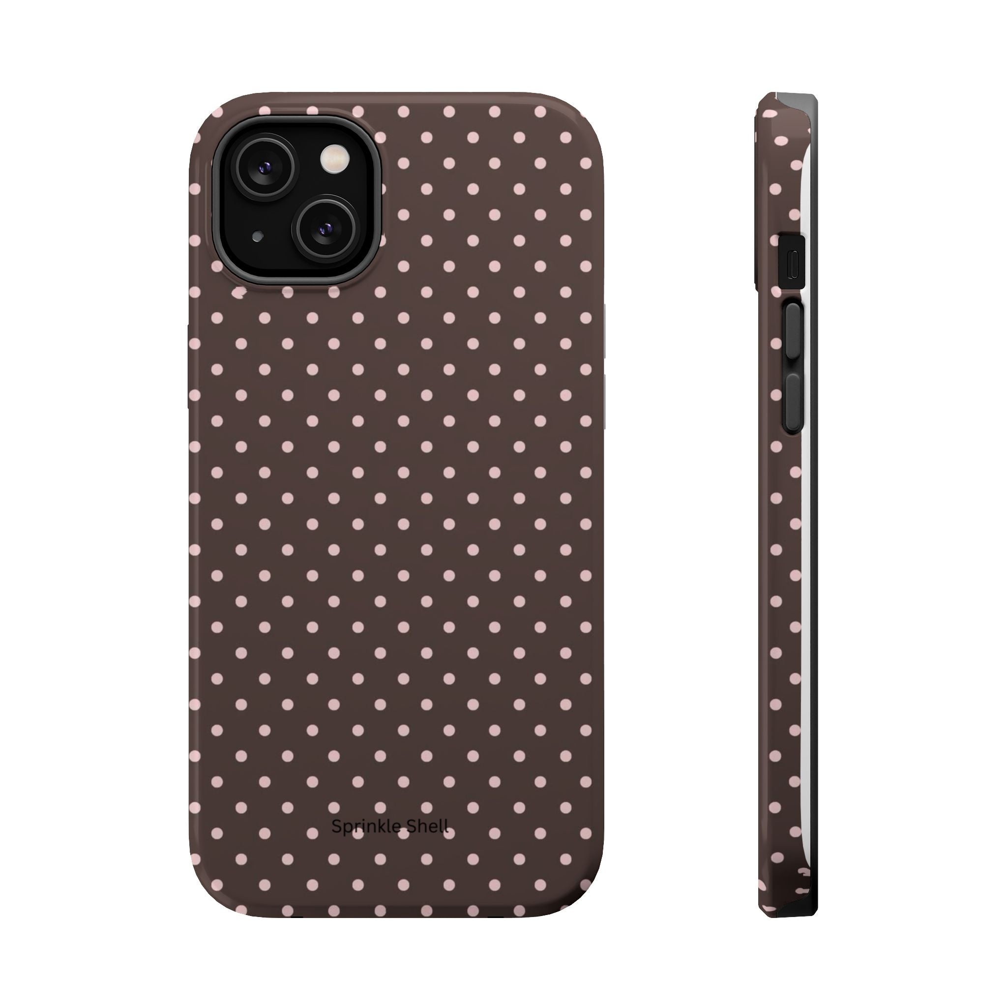 MagSafe Brown And Pink Polkadot Iphone Case