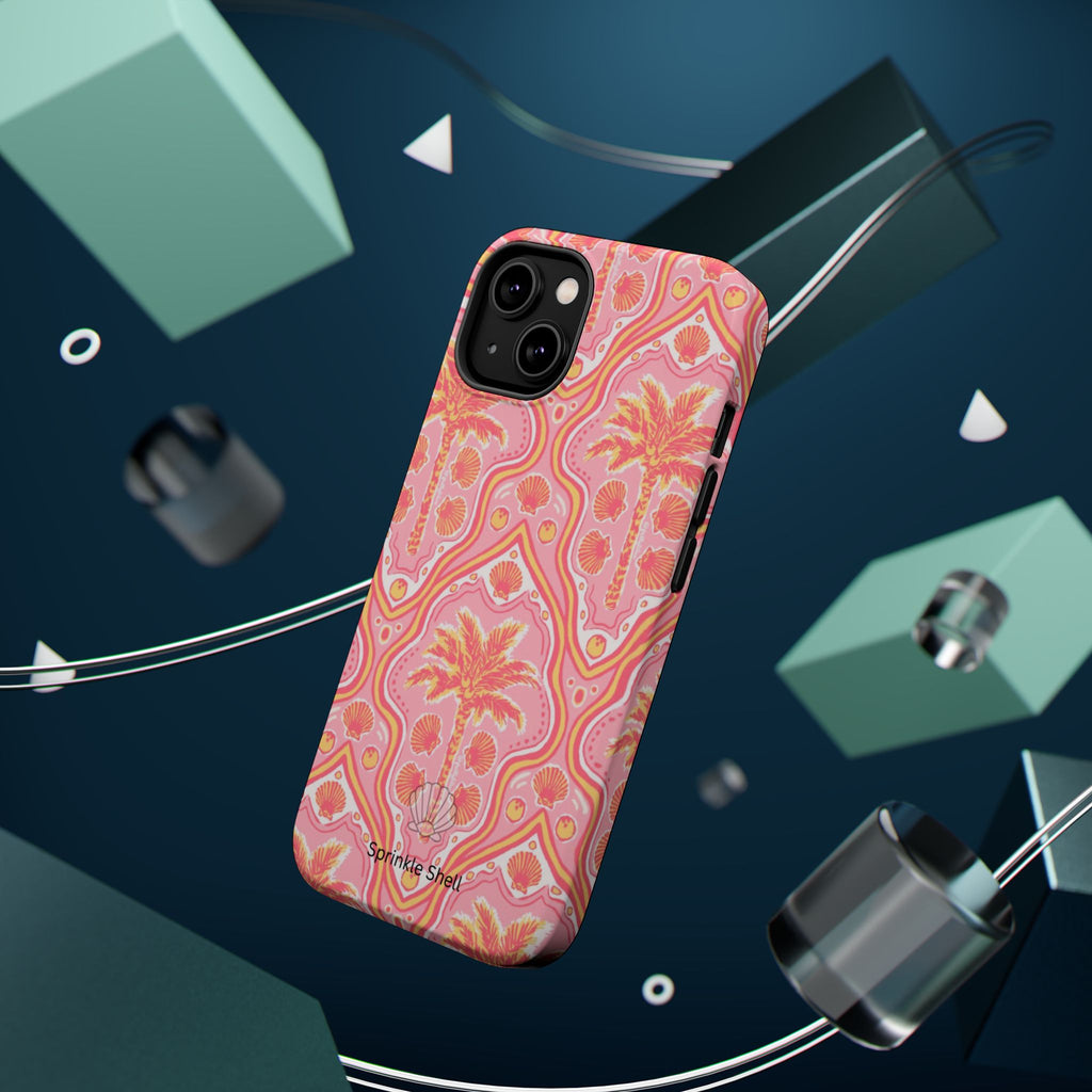 MagSafe pink pink summer palm tree case
