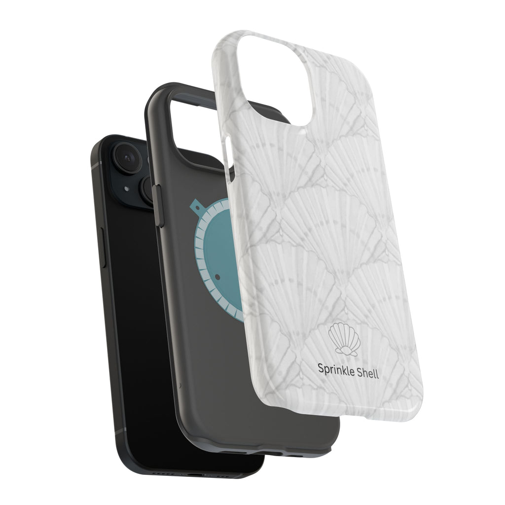 Shell-Pattern Magnetic Impact Phone Case — Protective Modular iPhone Cover