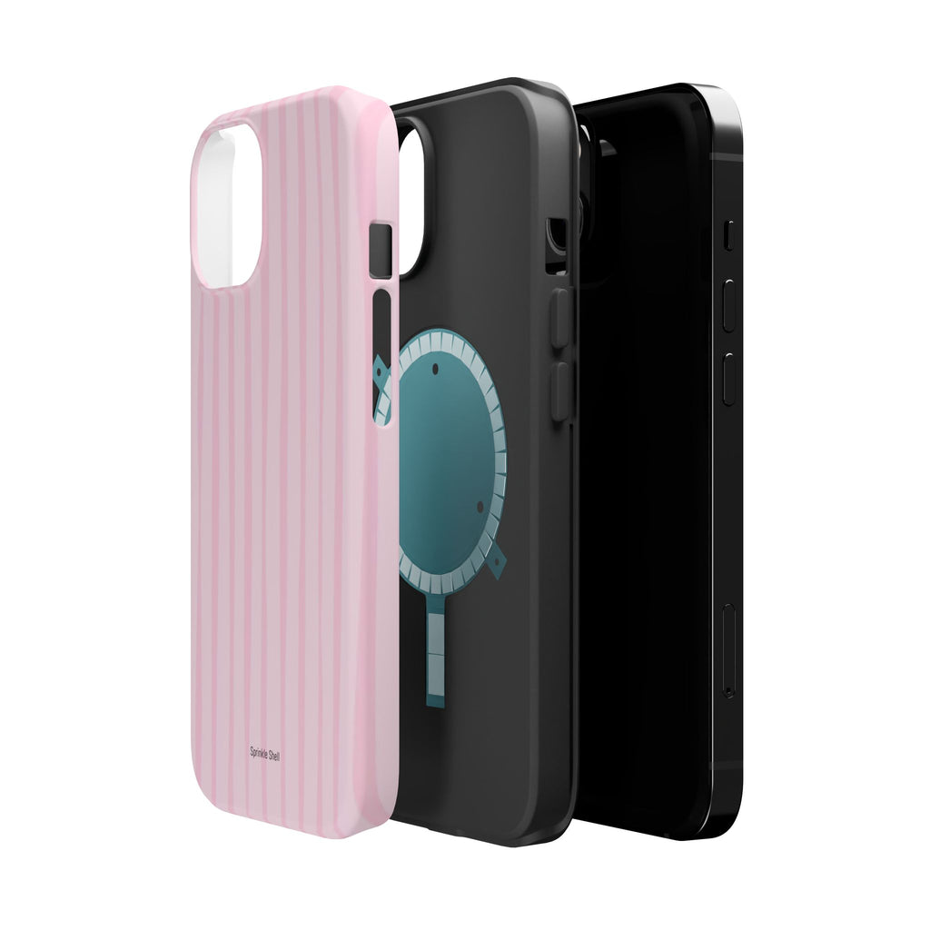 MagSafe pink uneven lines case